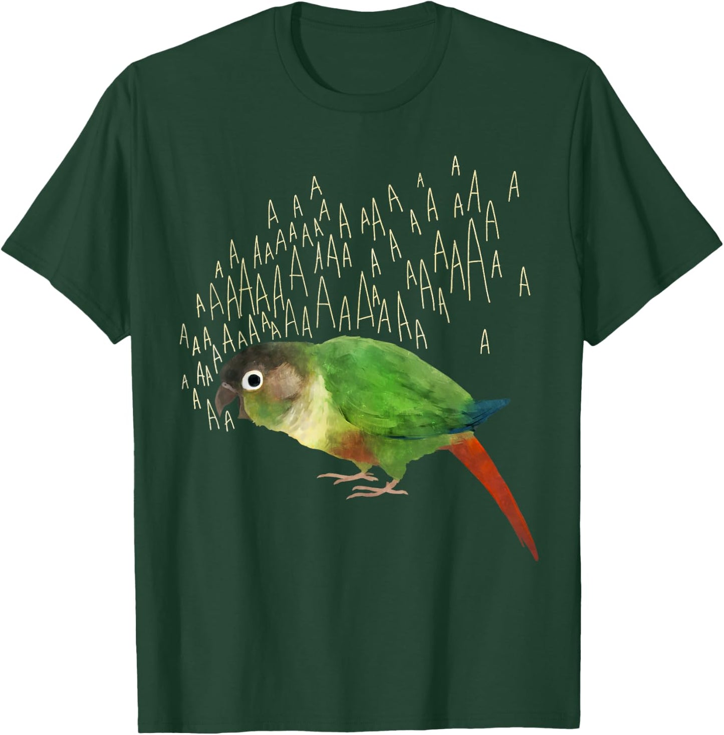Screaming Green Cheek Conure T-Shirt - T-Shirt | Forest
