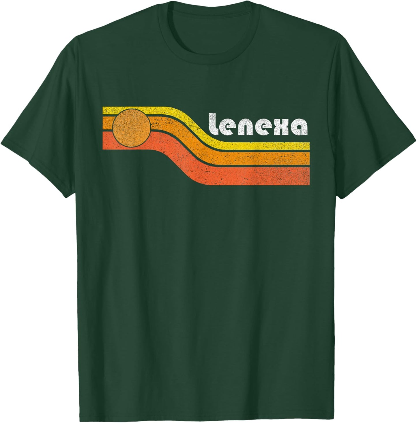 Lenexa - Vintage Men Women 70s 80s Graphic Cool Retro T-Shirt - T-Shirt | Forest