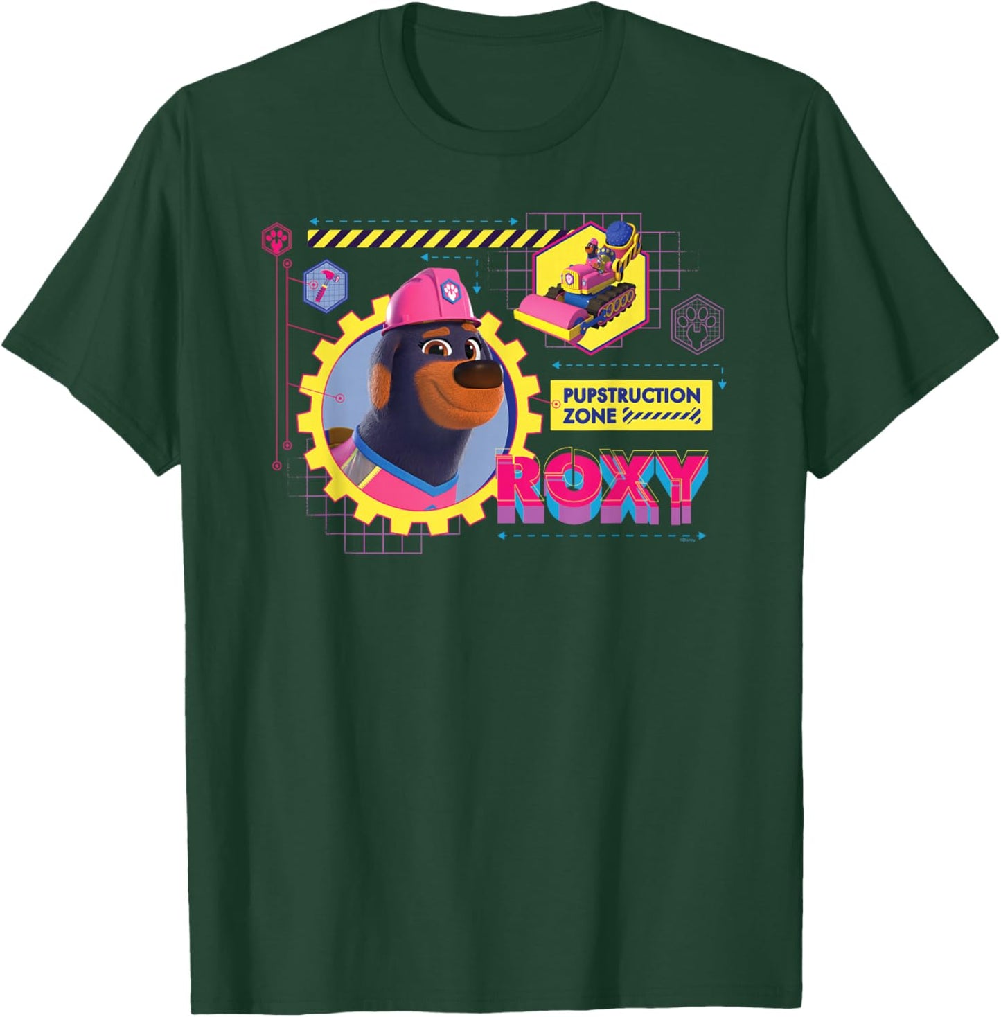 Disney Junior Pupstruction Zone Roxy Rottweiler Steamroller T-Shirt - T-Shirt | Forest
