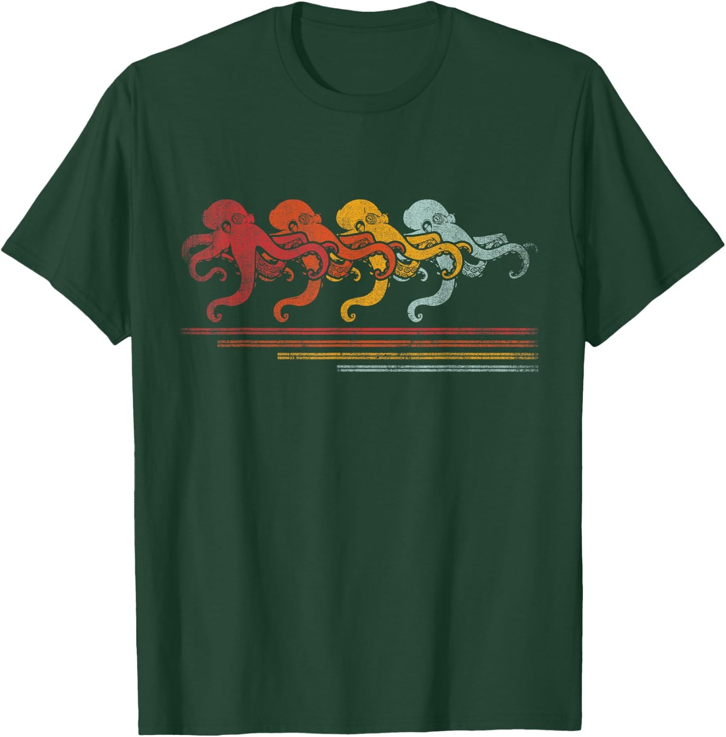 Vintage Octopus T-Shirt - T-Shirt | Forest