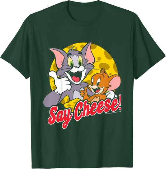 Kids Tom and Jerry Say Cheese Portrait T-Shirt - T-Shirt | Forest