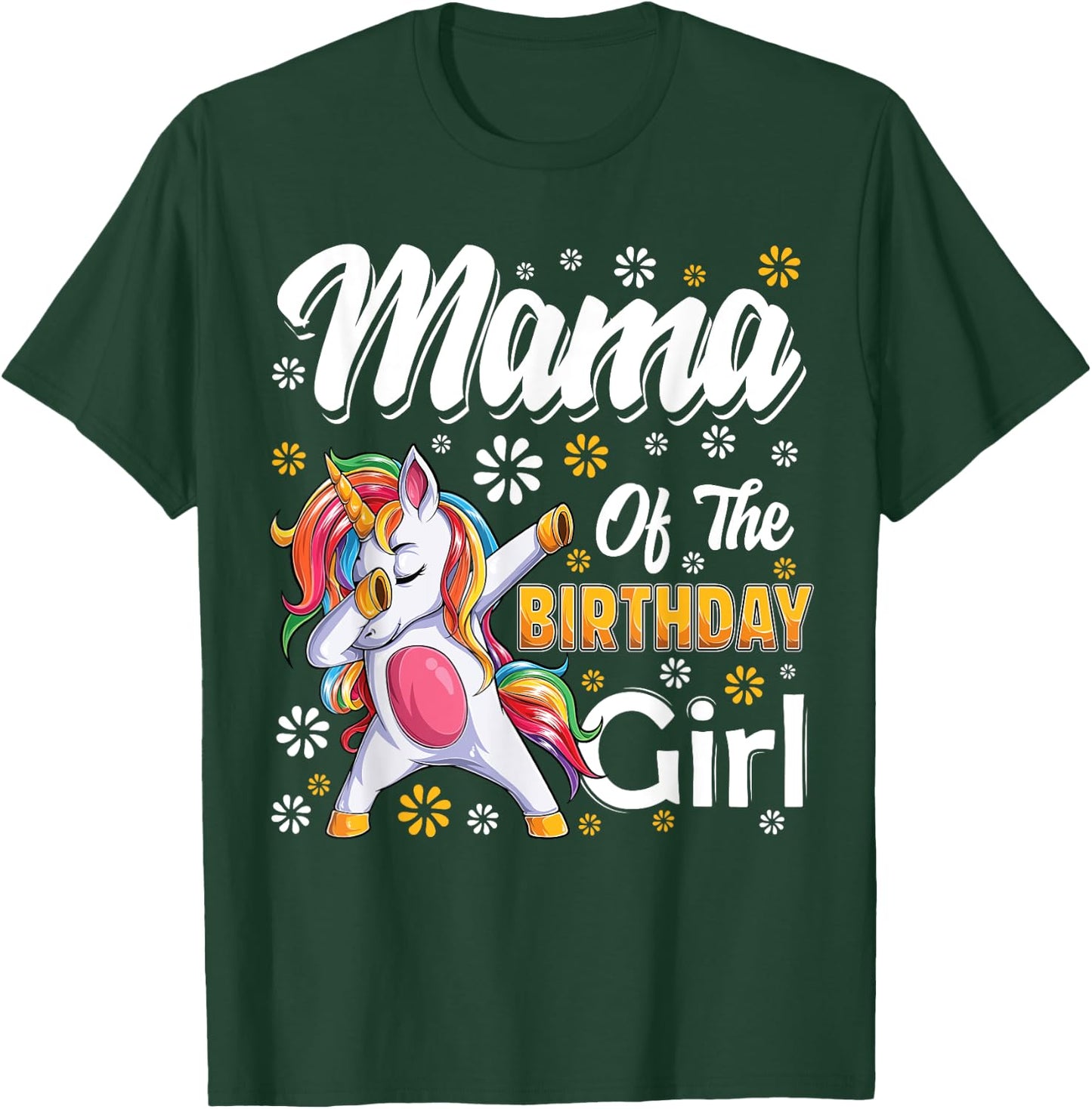 awesome dabbing unicorn birthday Mama Family Matching T-Shirt - T-Shirt | Forest