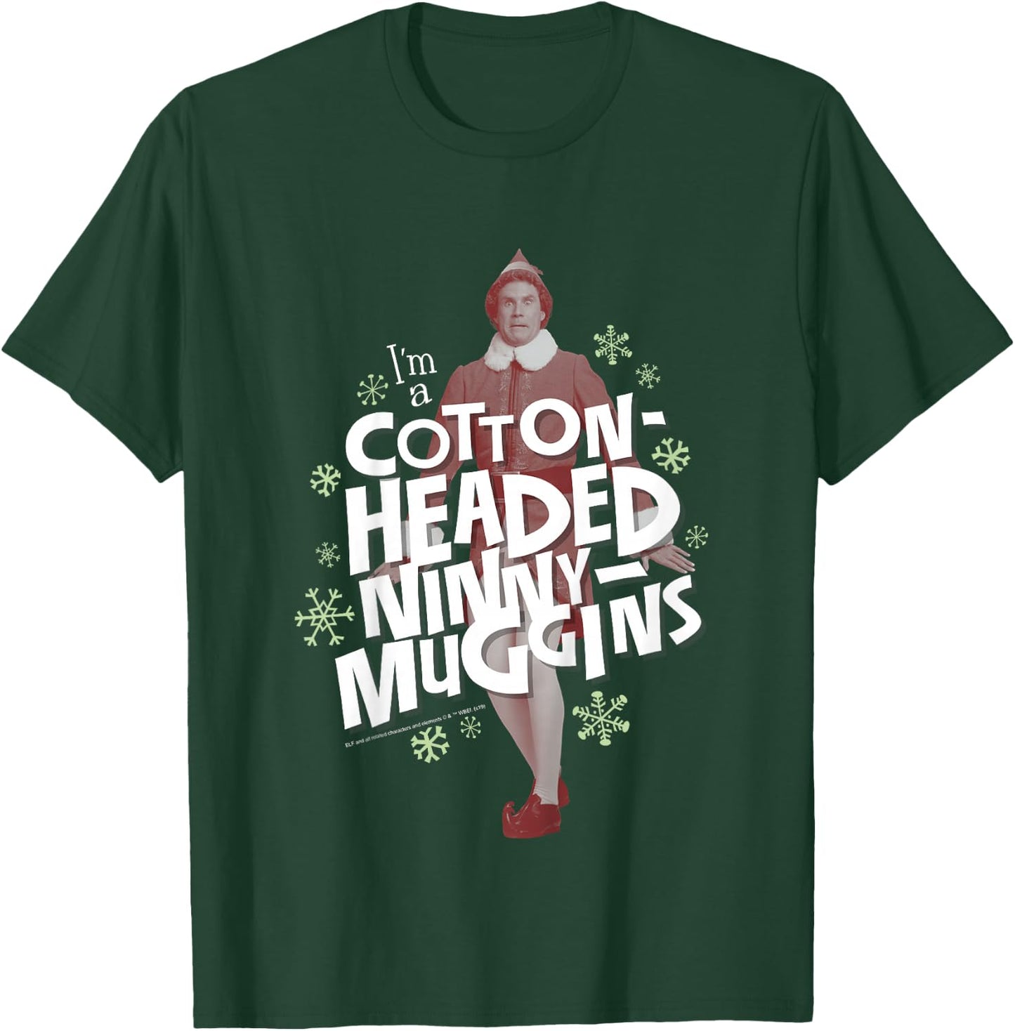 Kids Elf Buddy Cotton Headed Ninny Muggins Snowflake Poster T-Shirt - T-Shirt | Forest