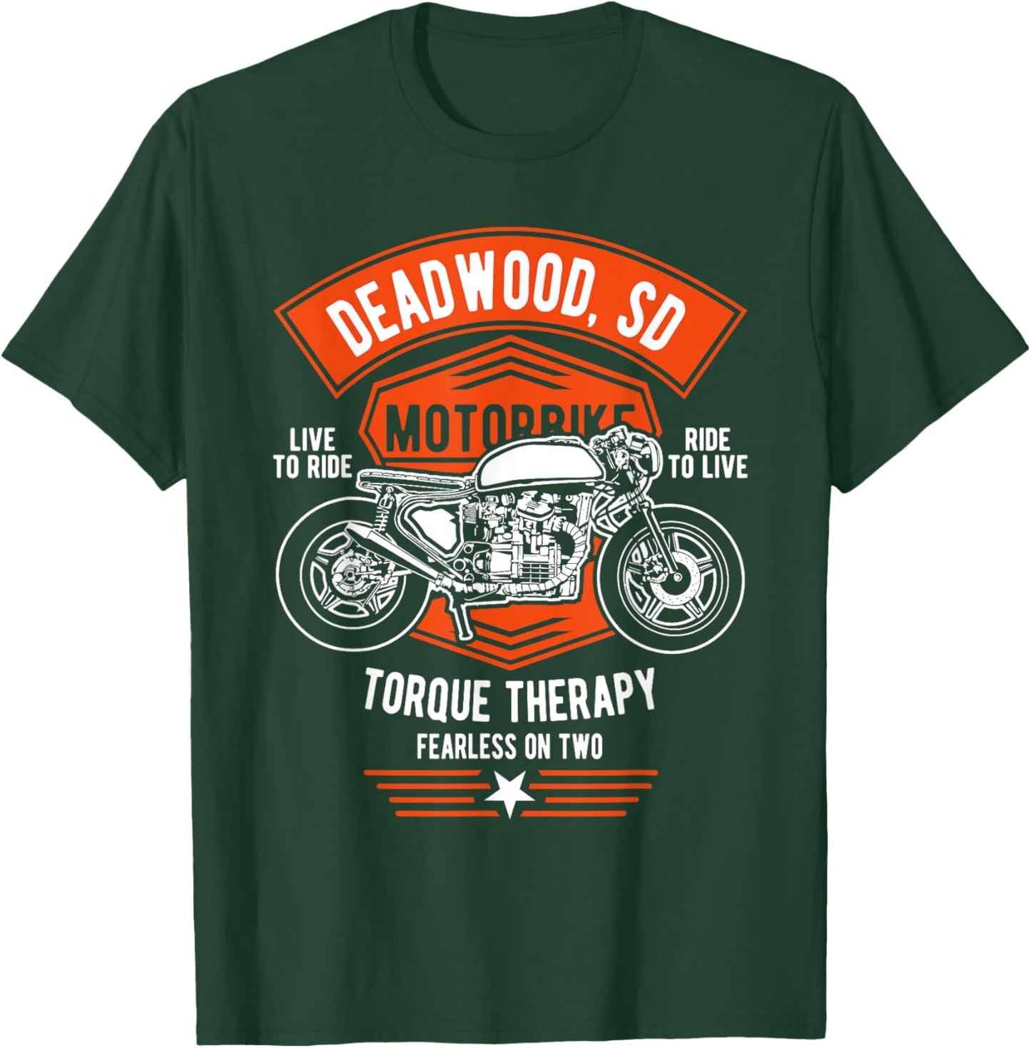 Deadwood South Dakota USA Motorcycle Design Souvenir T-Shirt - T-Shirt | Forest