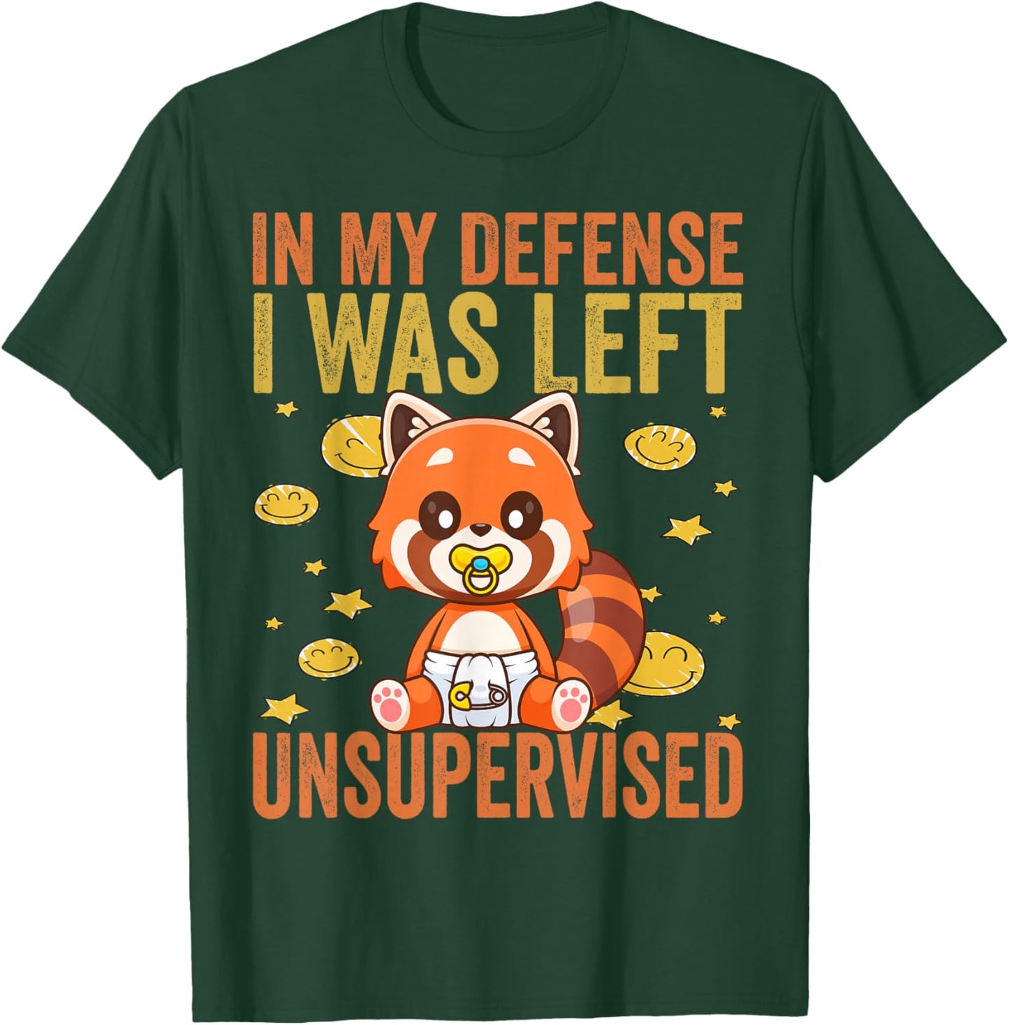 In My Defense I Was Left Unsupervised - Funny Kids toddlers T-Shirt - T-Shirt | Forest