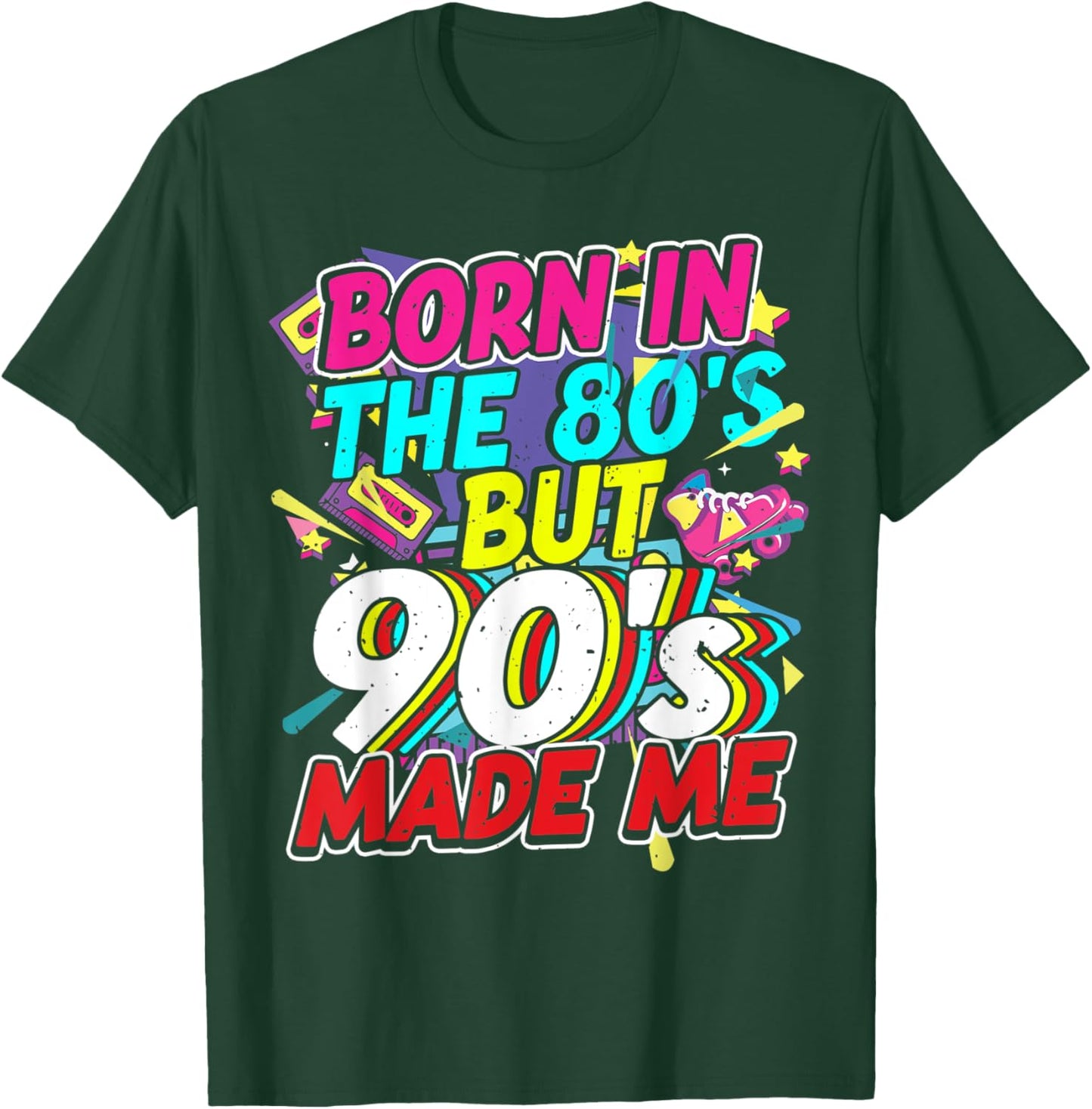 80er 90er Jahre Outfit Party Mottoparty Kostüm Damen Herren T-Shirt - T-Shirt | Forest
