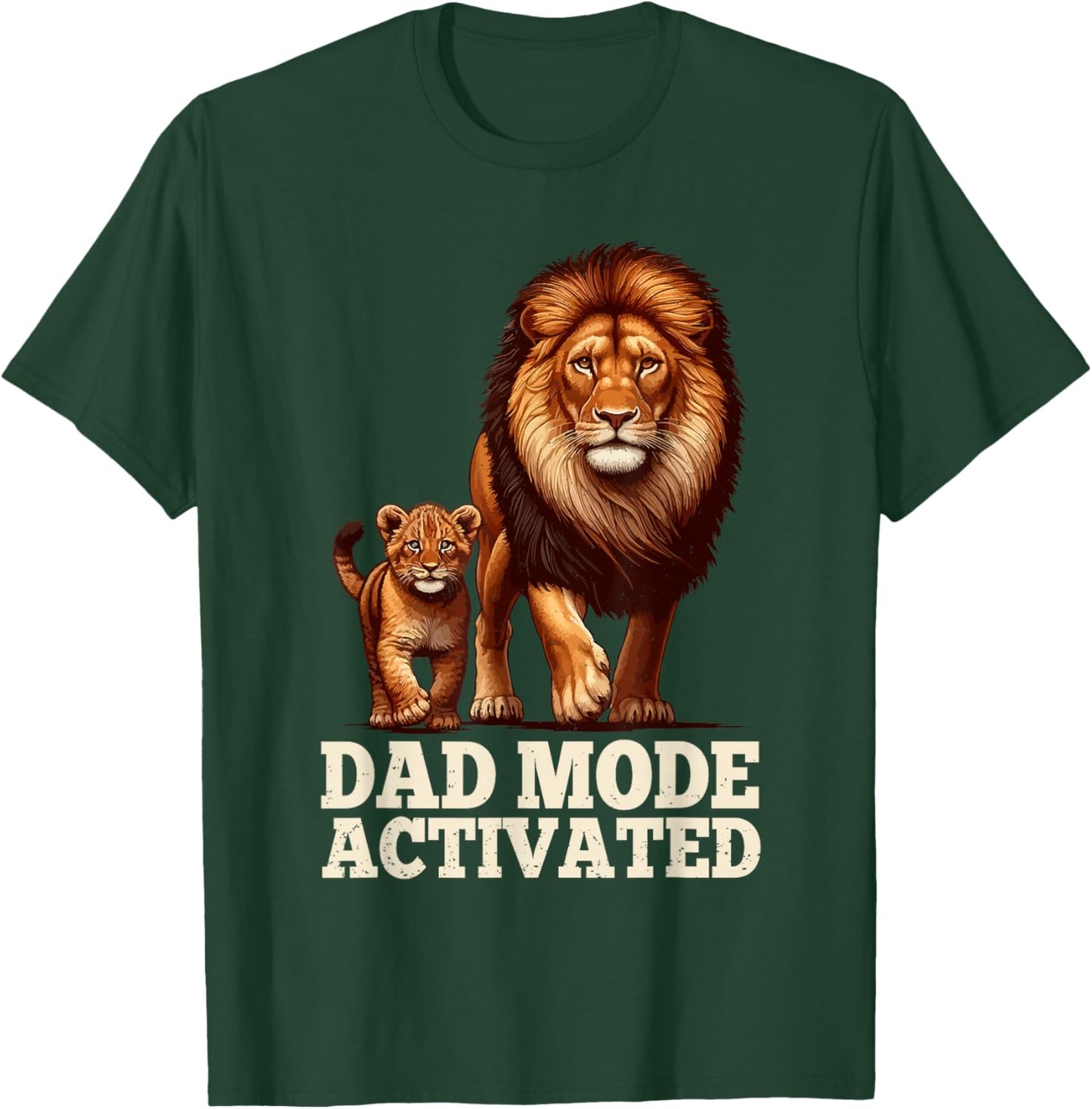 Dad Mode Activated Fathers Day Papa Daddy Husband Grandpa T-Shirt - T-Shirt | Forest