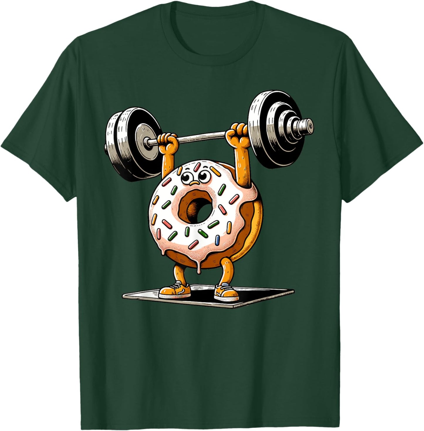 Weightlifting - Funny Fitness Workout Gym Donut Lover T-Shirt - T-Shirt | Forest