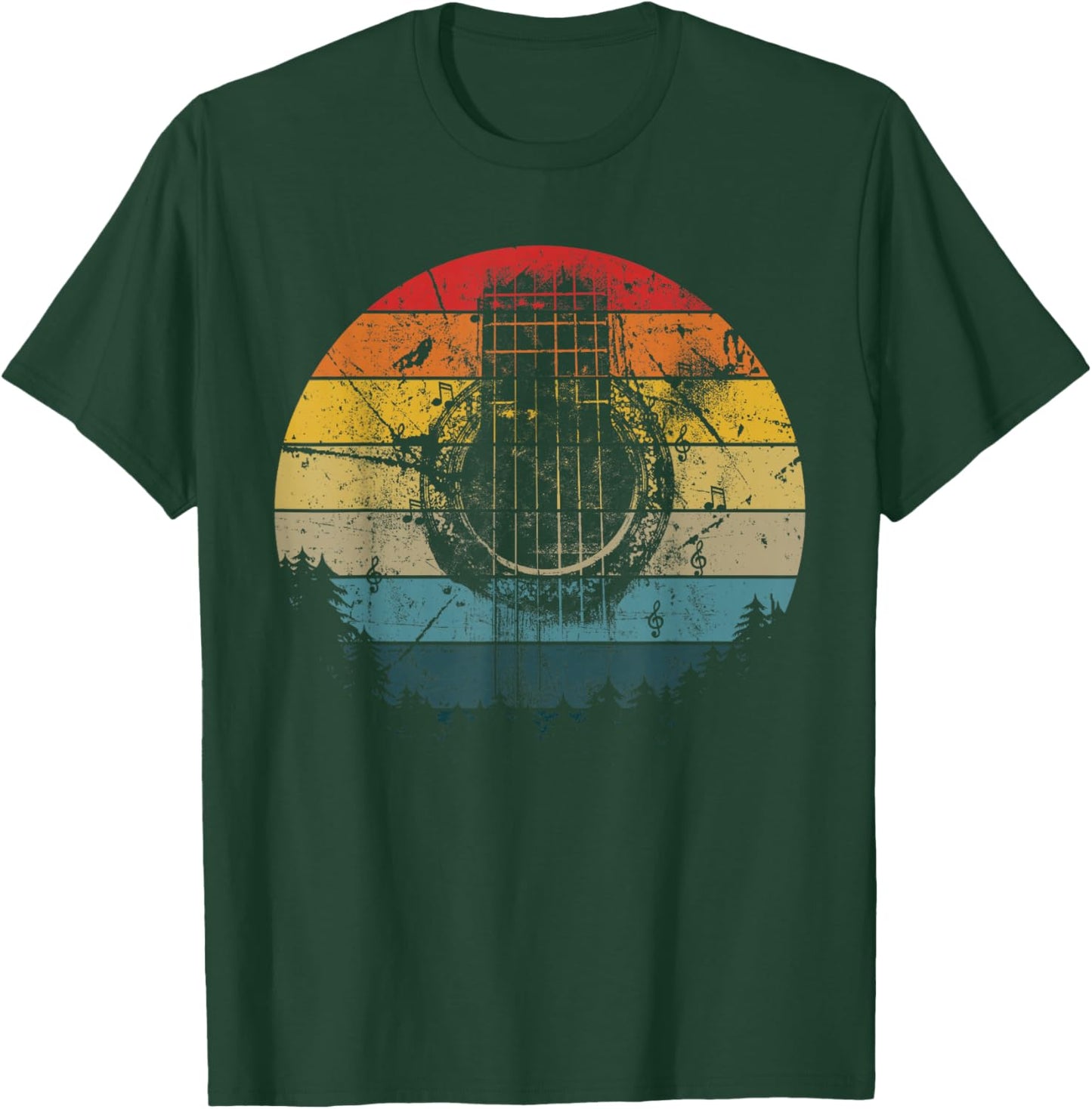 Guitar Rock n Roll Bass Instrument Vintage Metal T-Shirt - T-Shirt | Forest