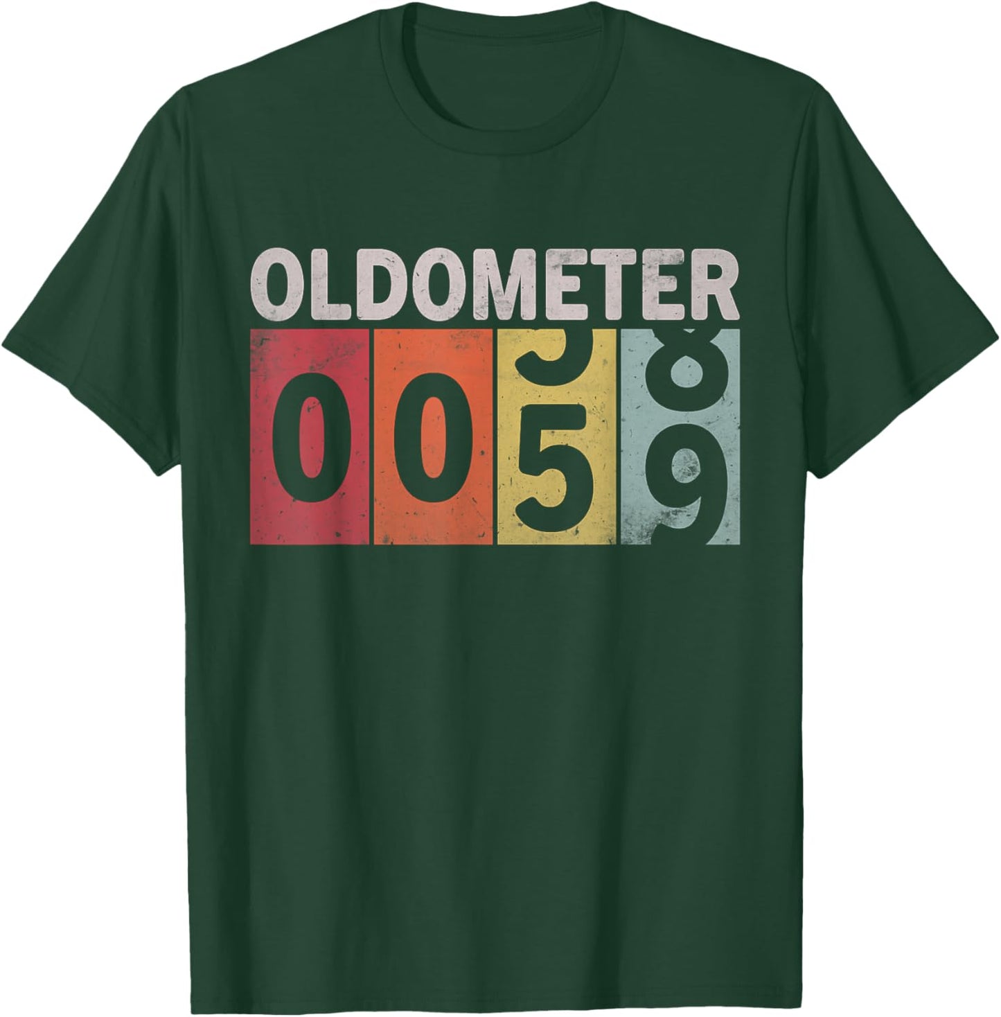 Oldometer 58-59 Funny 59 Years Old Birthday T-Shirt - T-Shirt | Forest