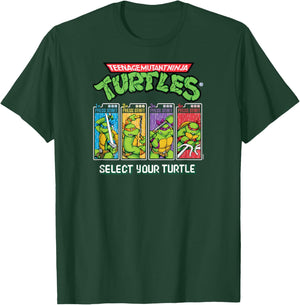Teenage Mutant Ninja Turtles - Select Your Turtle Video Game T-Shirt - T-Shirt | Forest