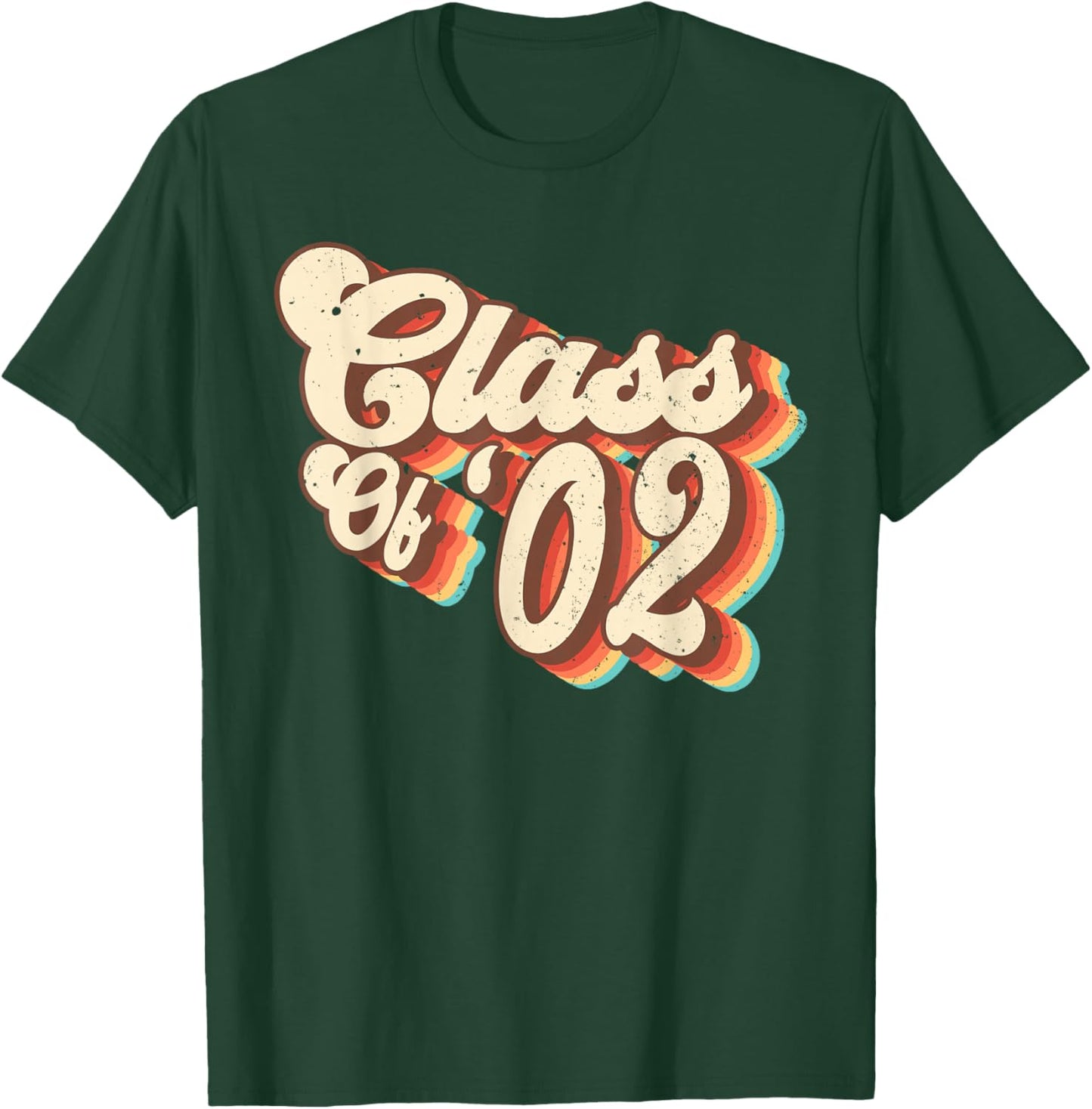 2002 Class Reunion Retro Class Of 02 High School Graduation T-Shirt - T-Shirt | Forest