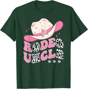 Rodeo Uncle Pink CowGirl 1St Birthday Family Matching T-Shirt - T-Shirt | Forest