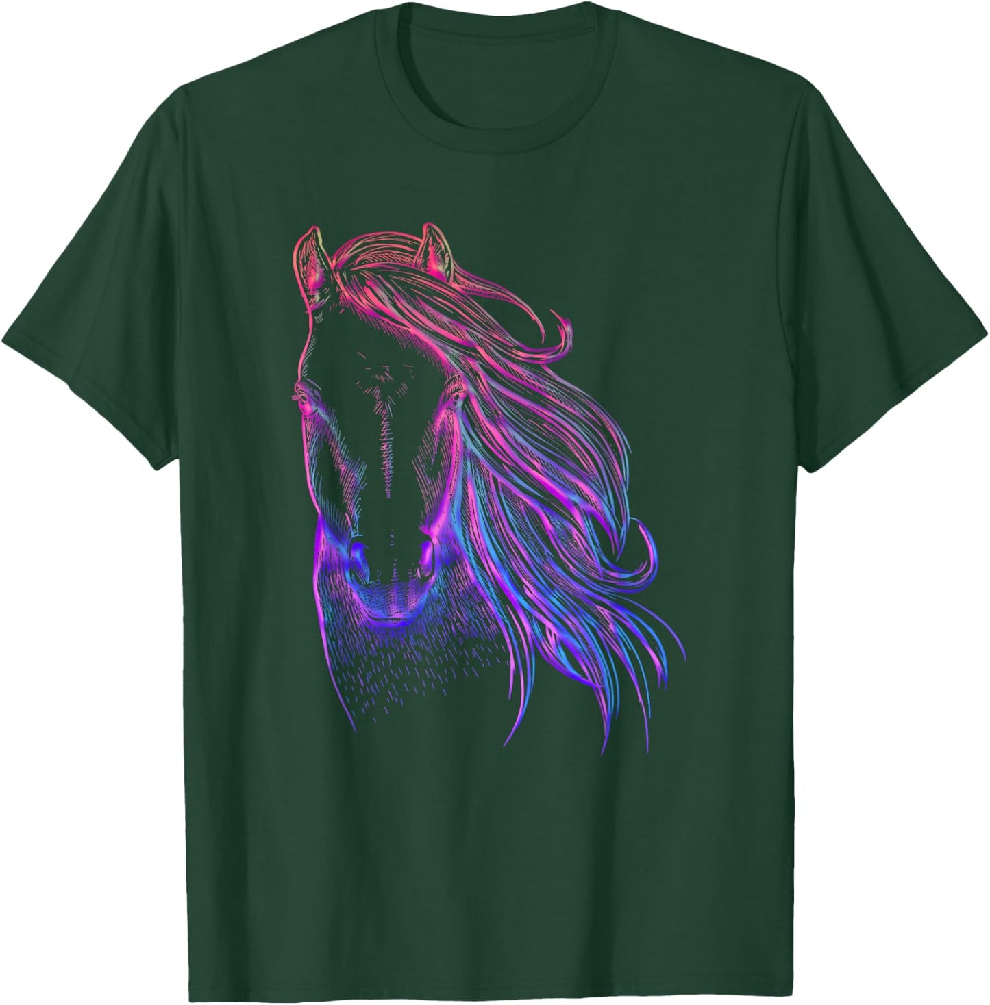 Riding solves most problems girls riding horses T-Shirt - T-Shirt | Forest
