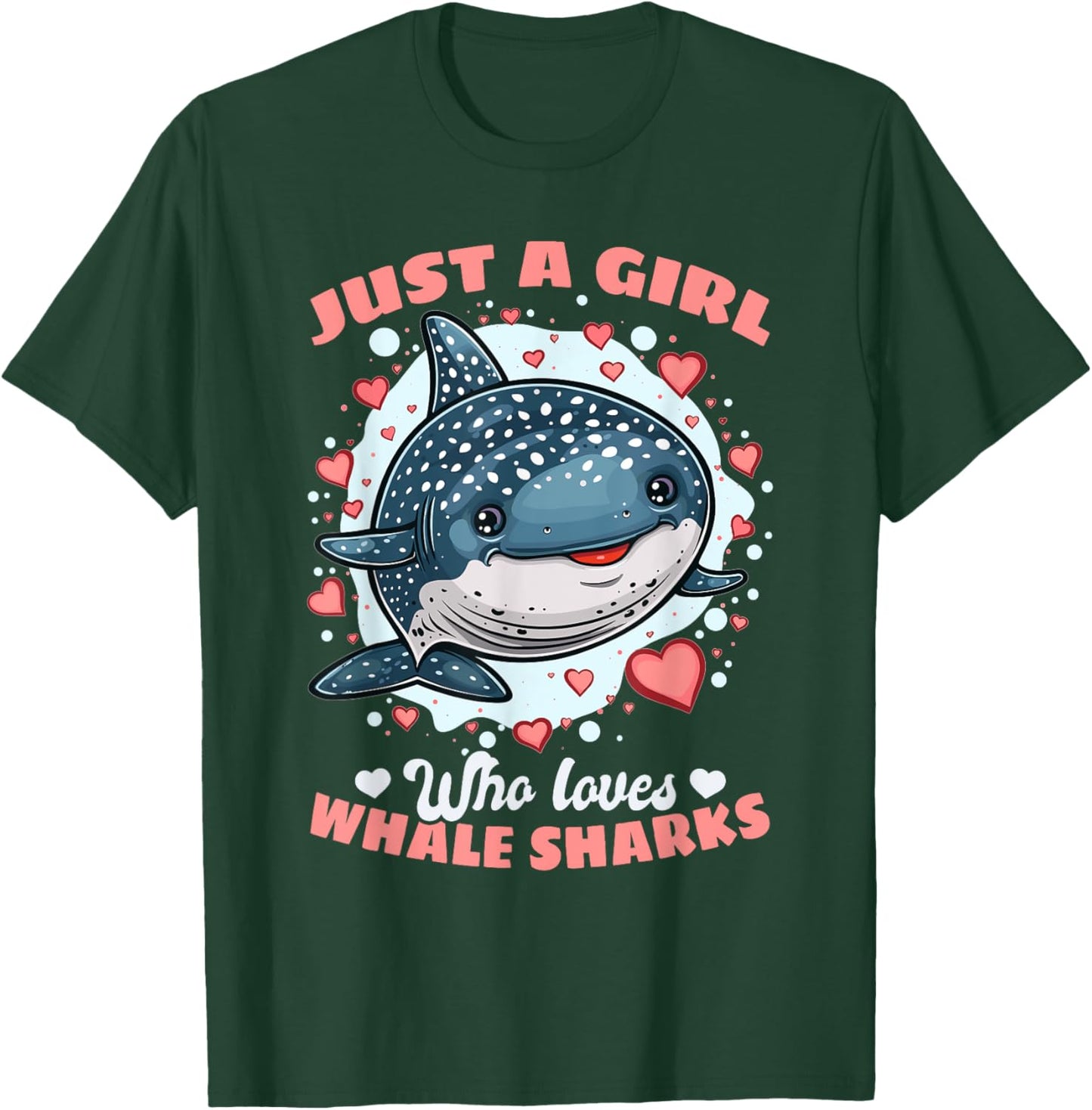 Funny Whale Shark Animal Just A Girl Who Loves Whale Sharks T-Shirt - T-Shirt | Forest