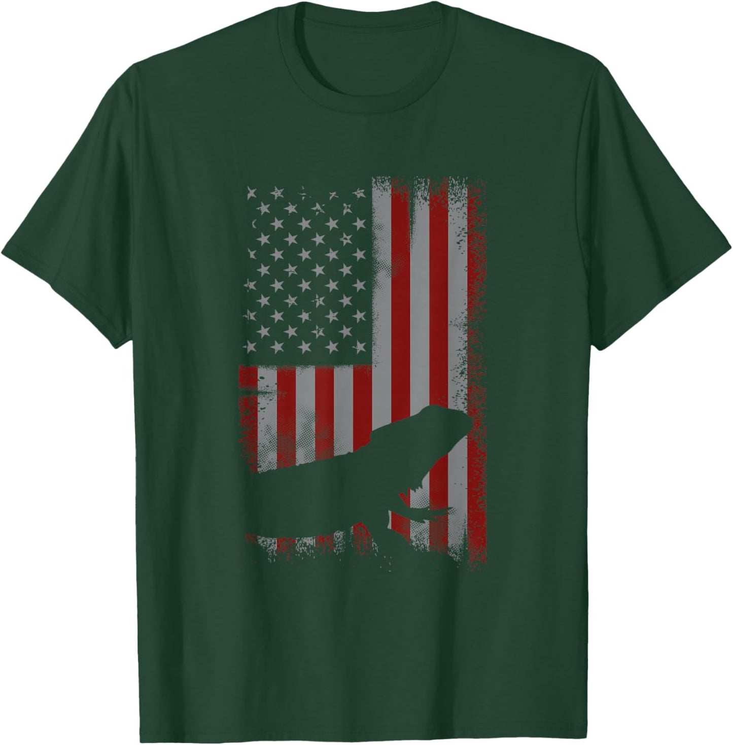 Retro American Flag Bearded Dragon Dad Lizard Lover Gift T-Shirt - T-Shirt | Forest
