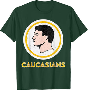 Caucasians Funny Vintage Caucasians Pride T-Shirt - T-Shirt | Forest