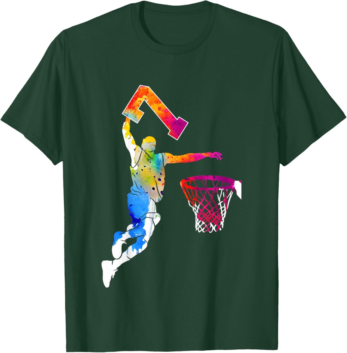 7 Jahre Basketball 7. Geburtstag T-Shirt - T-Shirt | Forest
