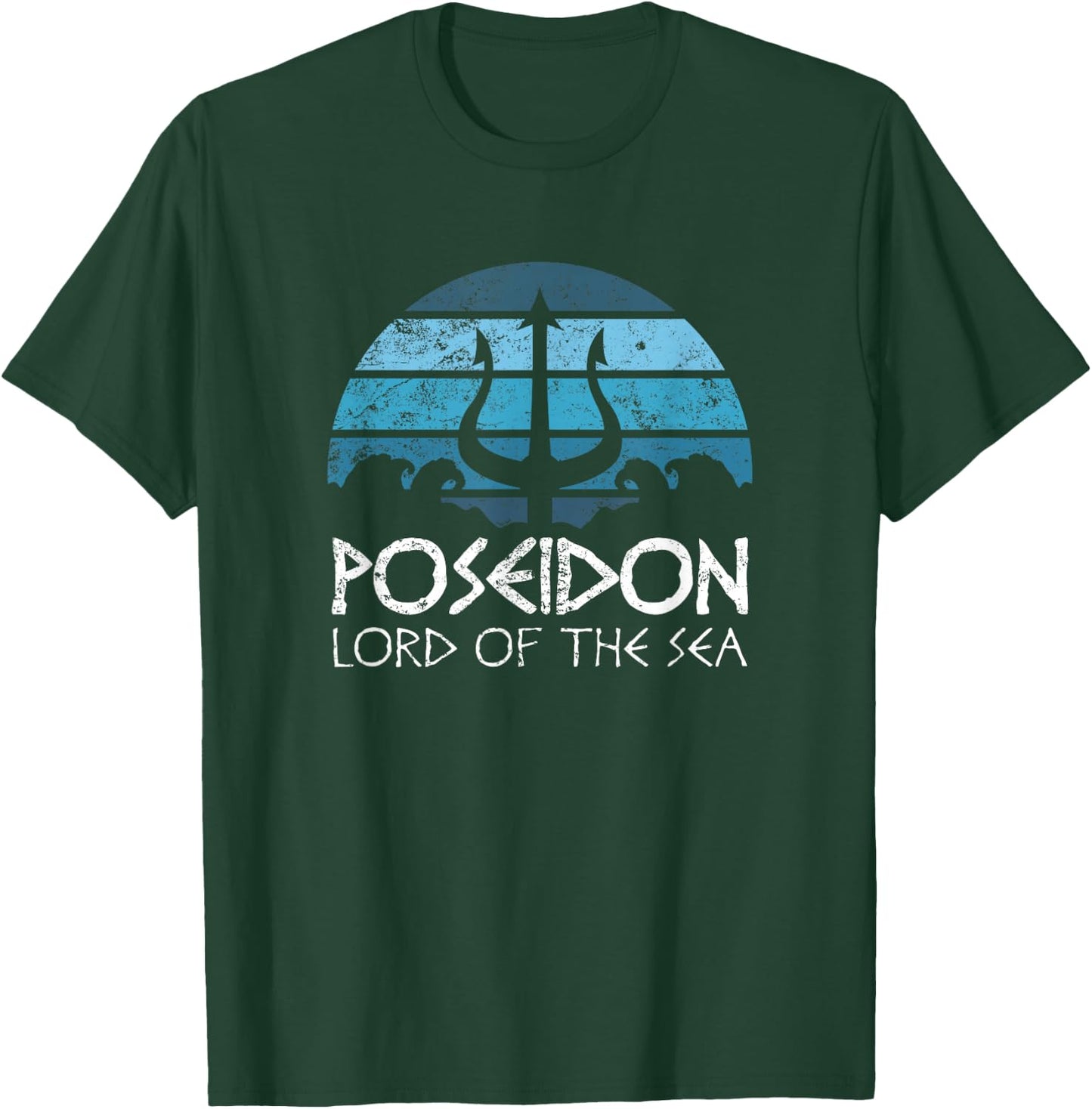 Poseidon Trident T Shirt Greek Gods Lord of The Sea T-Shirt - T-Shirt | Forest