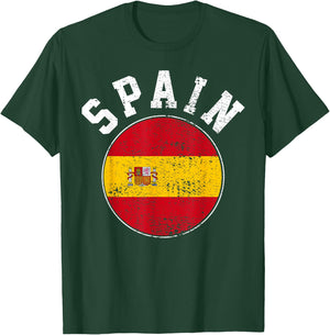 Spain Flag Vintage T-Shirt - T-Shirt | Forest