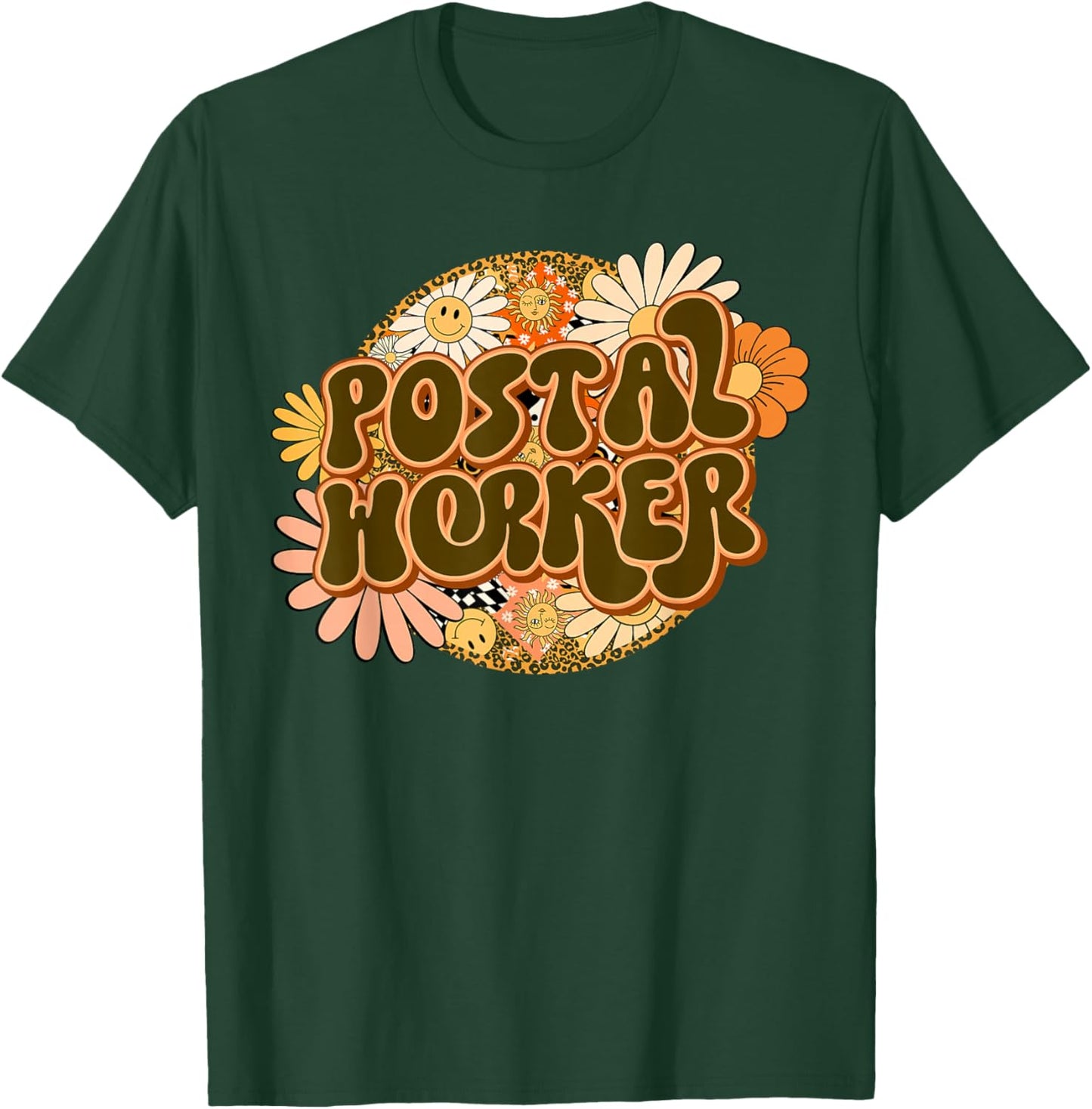 Women Postal Worker Mail Delivery Service Post Office Lady T-Shirt - T-Shirt | Forest