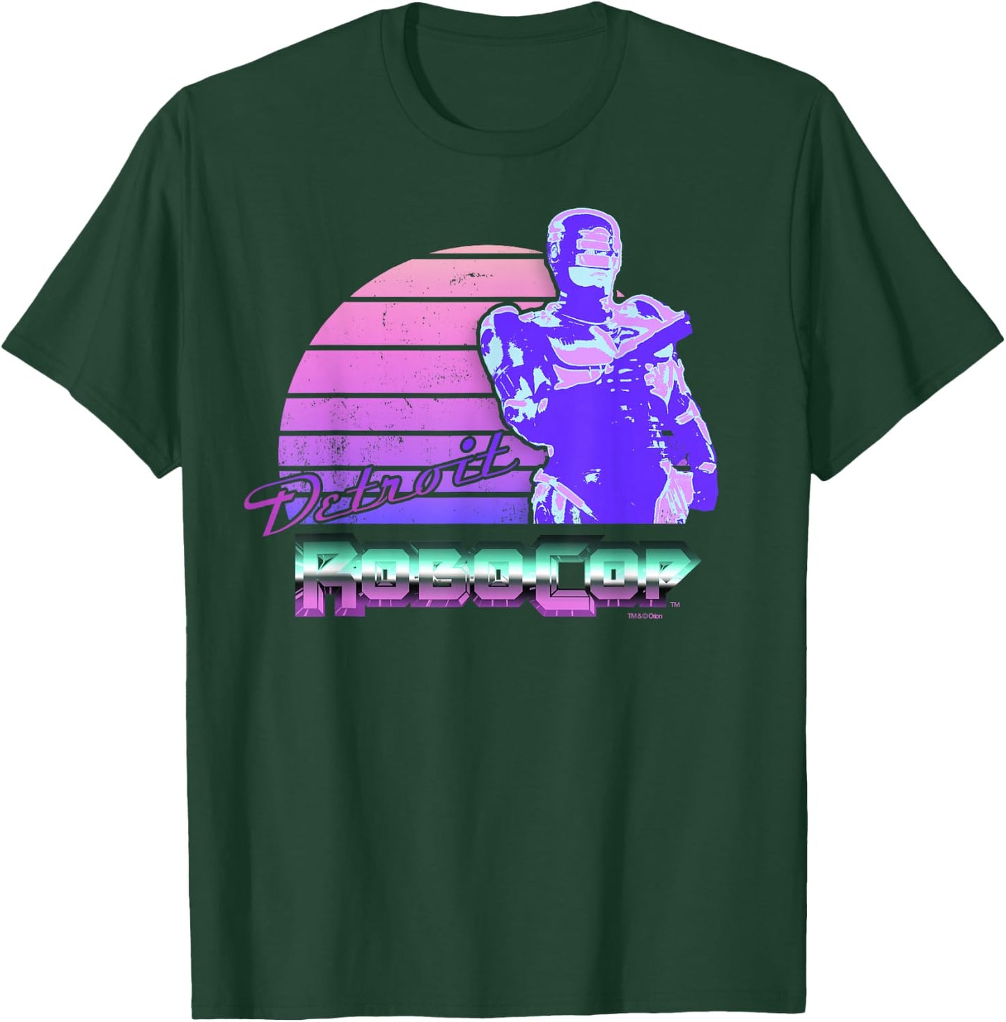 Robocop Detroit Retro-Style Portrait T-Shirt - T-Shirt | Forest
