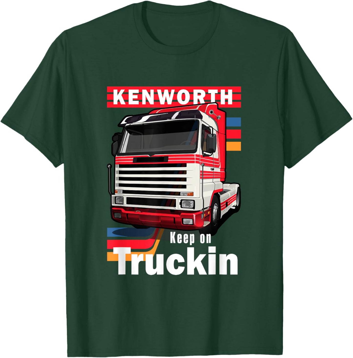 Kenworth Keep On Truckin - Men's -Adults Classic Fit Black Short Sleeve - Small T-Shirt - T-Shirt | Forest