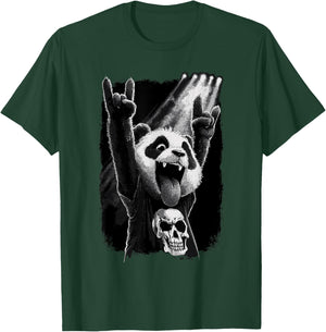 Rock Panda Skull On Stage Concert T-Shirt - T-Shirt | Forest