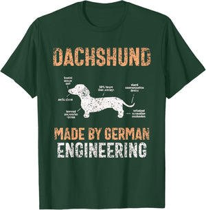Dachshund German Engineering Art Master Puppy Dachshund T-Shirt - T-Shirt | Forest