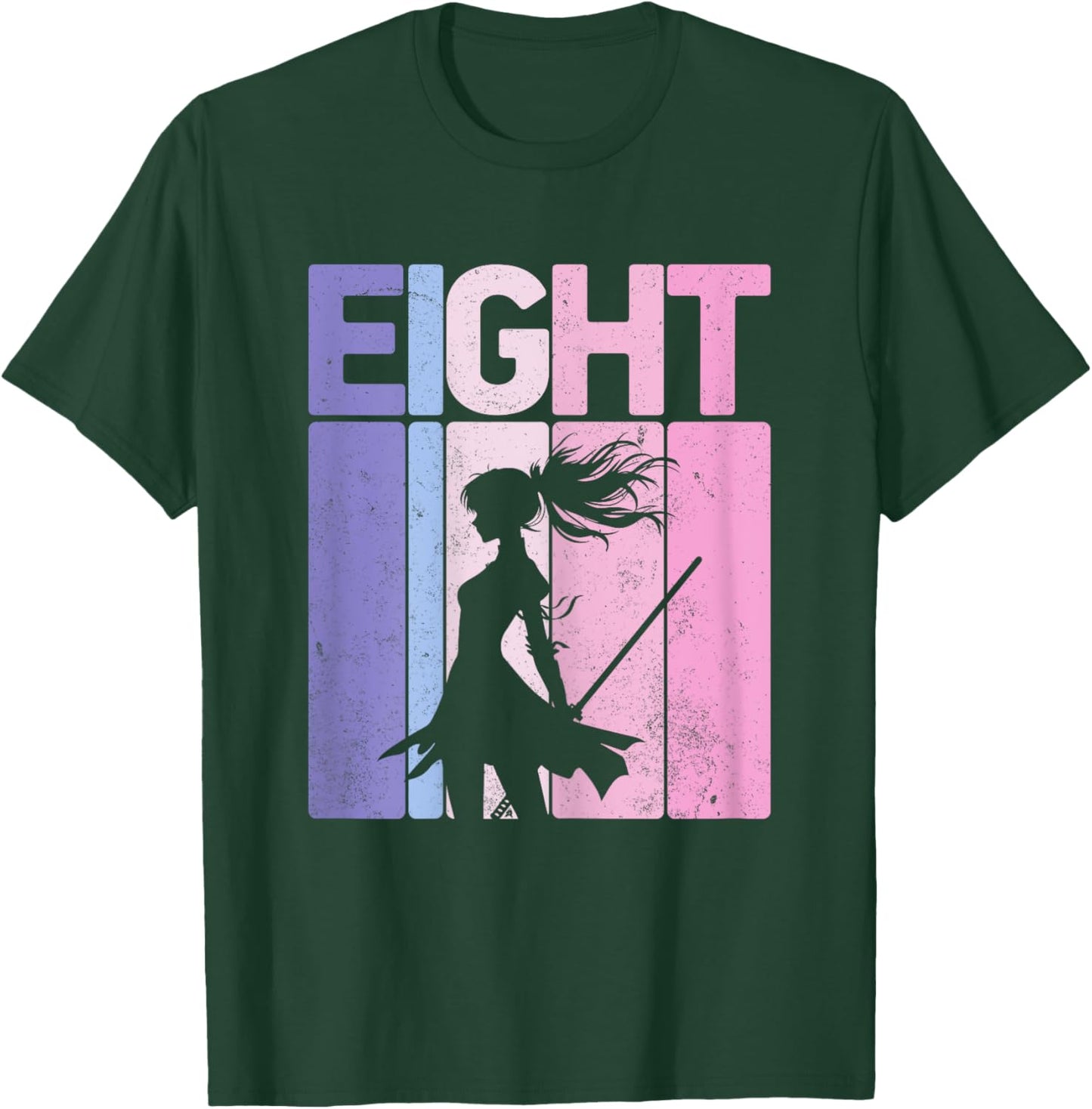 Eight Years Old Martial Arts Ninja 8th Birthday Party Girls T-Shirt - T-Shirt | Forest