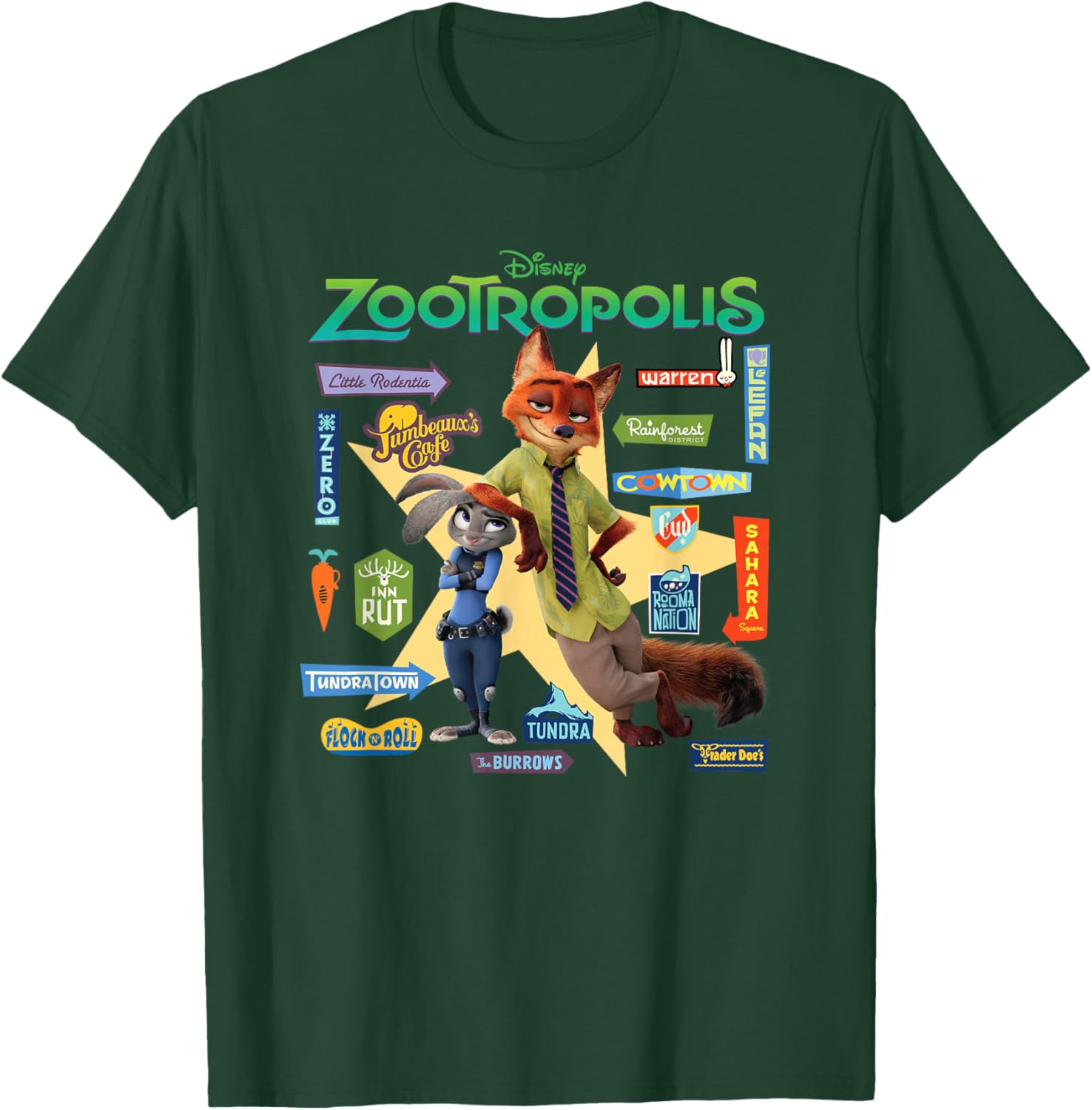 Zoomania Signs T-Shirt - T-Shirt | Forest