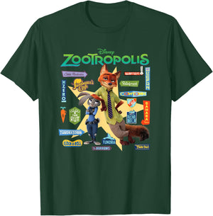 Zoomania Signs T-Shirt - T-Shirt | Forest