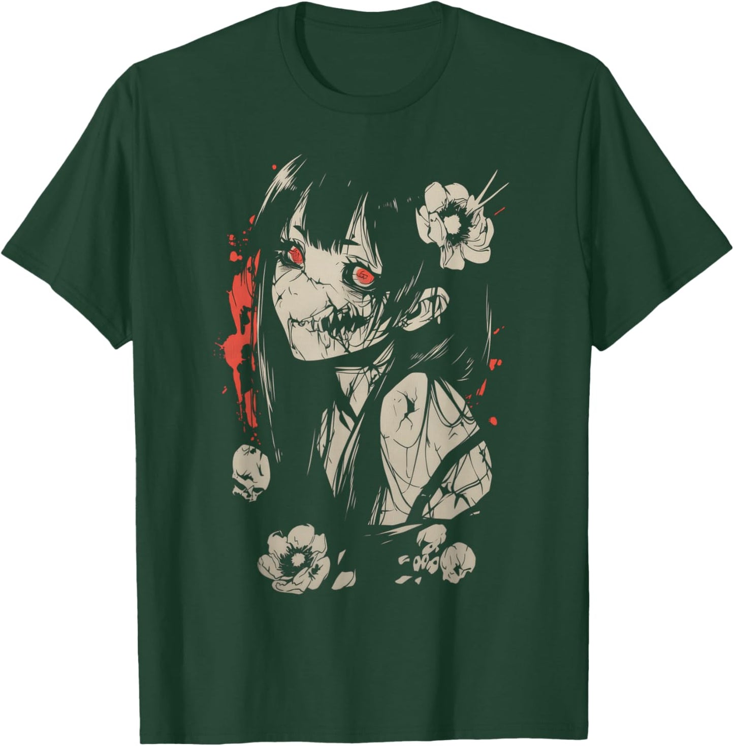 Horror Anime Manga | Japan Japanese Creepy Kawaii Goth T-Shirt - T-Shirt | Forest