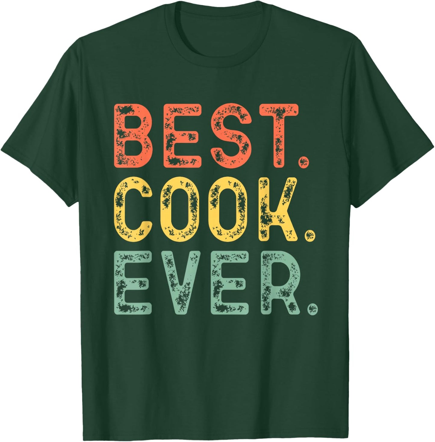 Best Cook Ever Cooking Vintage Retro Gift Christmas T-Shirt - T-Shirt | Forest