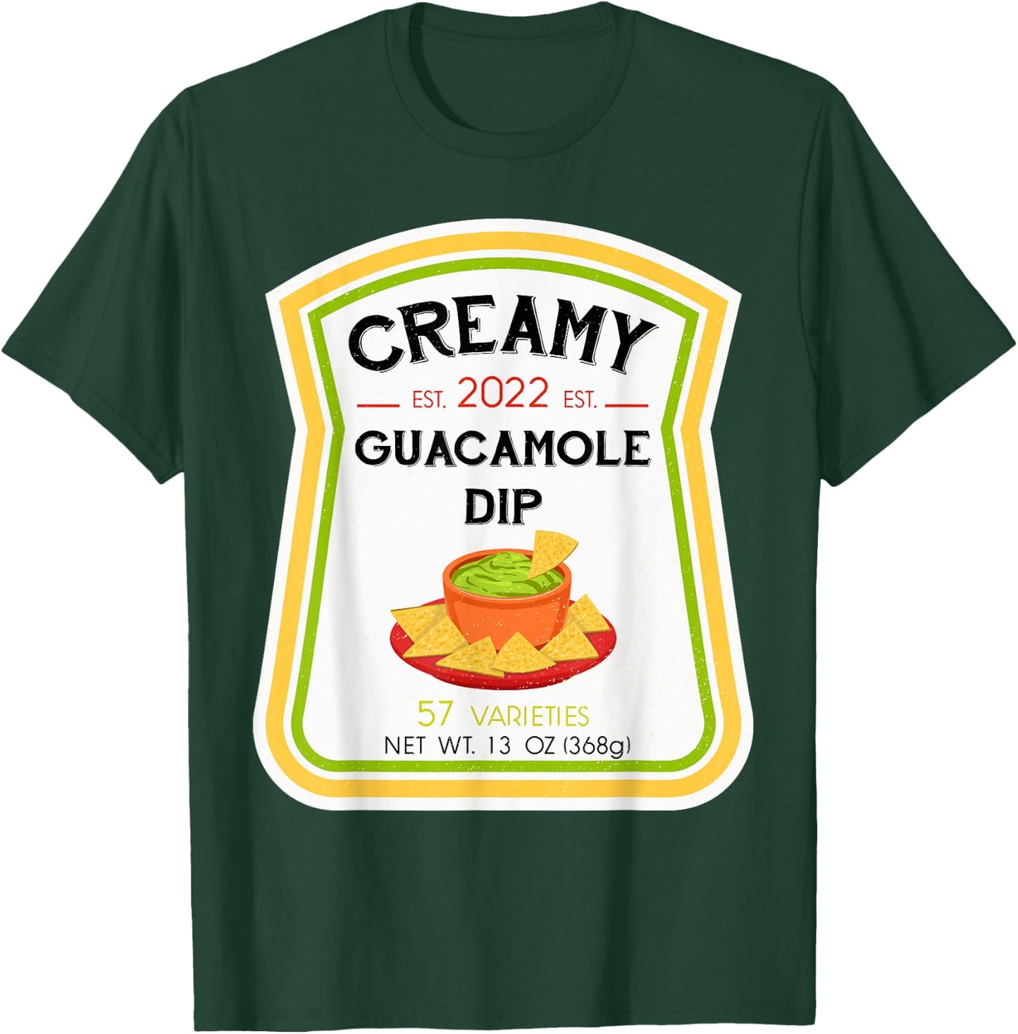 Guacamole Dip Bottle Label Halloween 2022 Couples Costume T-Shirt - T-Shirt | Forest