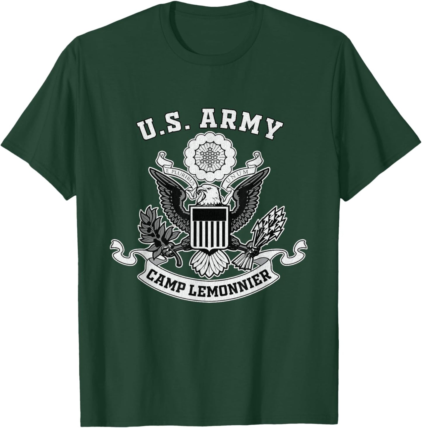 Camp Lemonnier Djibouti Military Base Eagle Emblem Vintage T-Shirt - T-Shirt | Forest