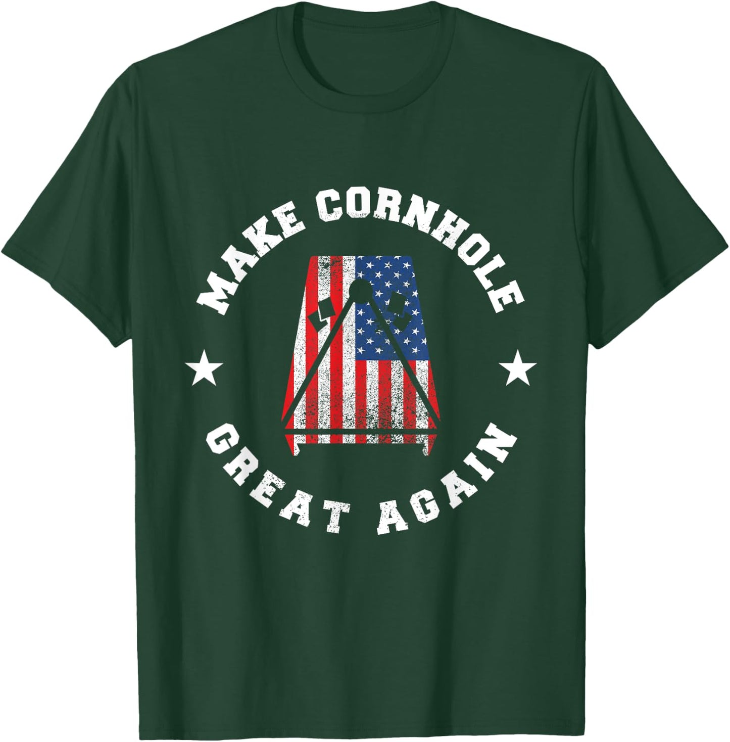 Make Cornhole Great Again Funny USA Gift | Bags toss T-Shirt - T-Shirt | Forest