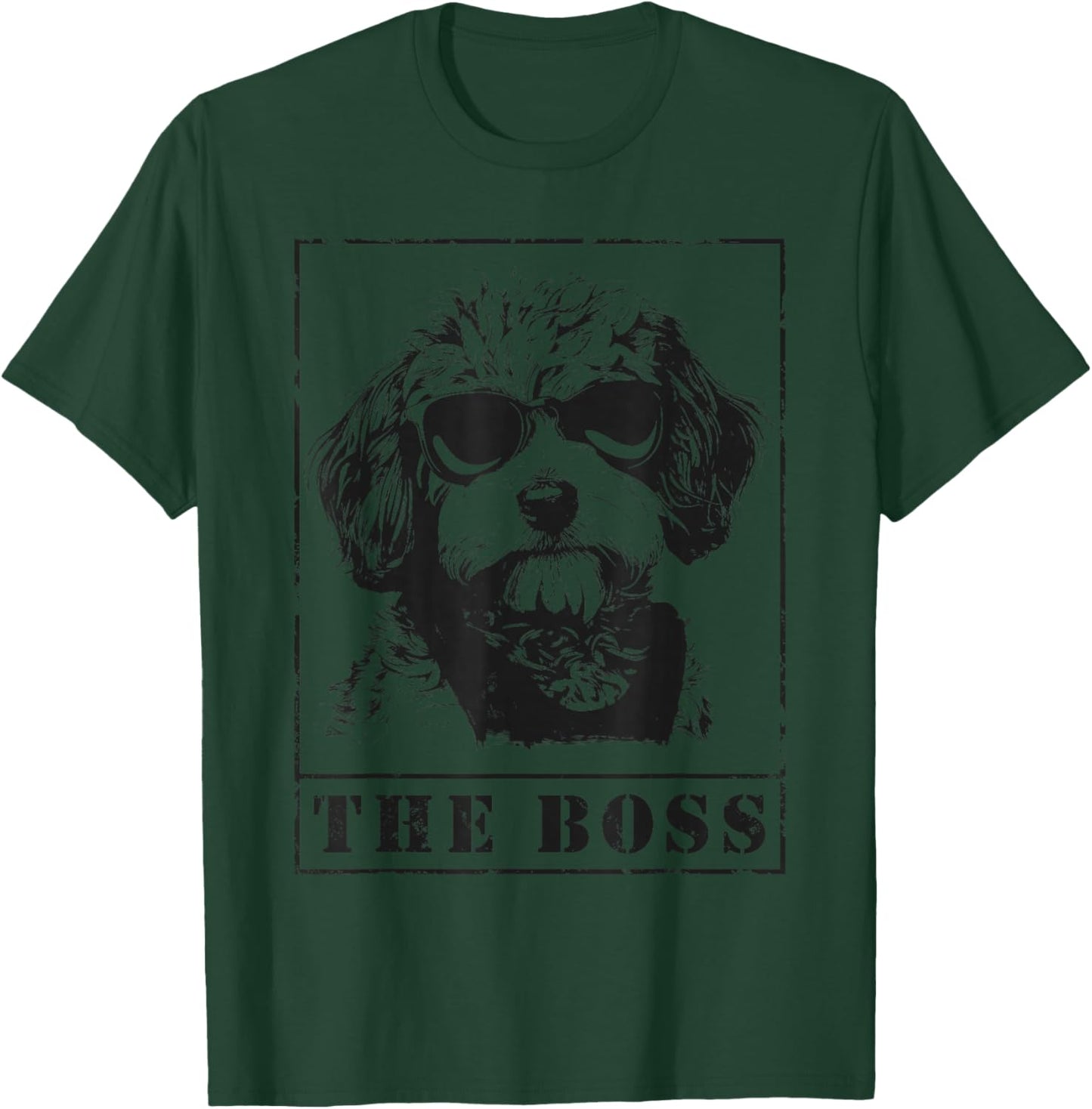 The Funny Cavapoo Boss Mom Dad Dog Lover T-Shirt - T-Shirt | Forest