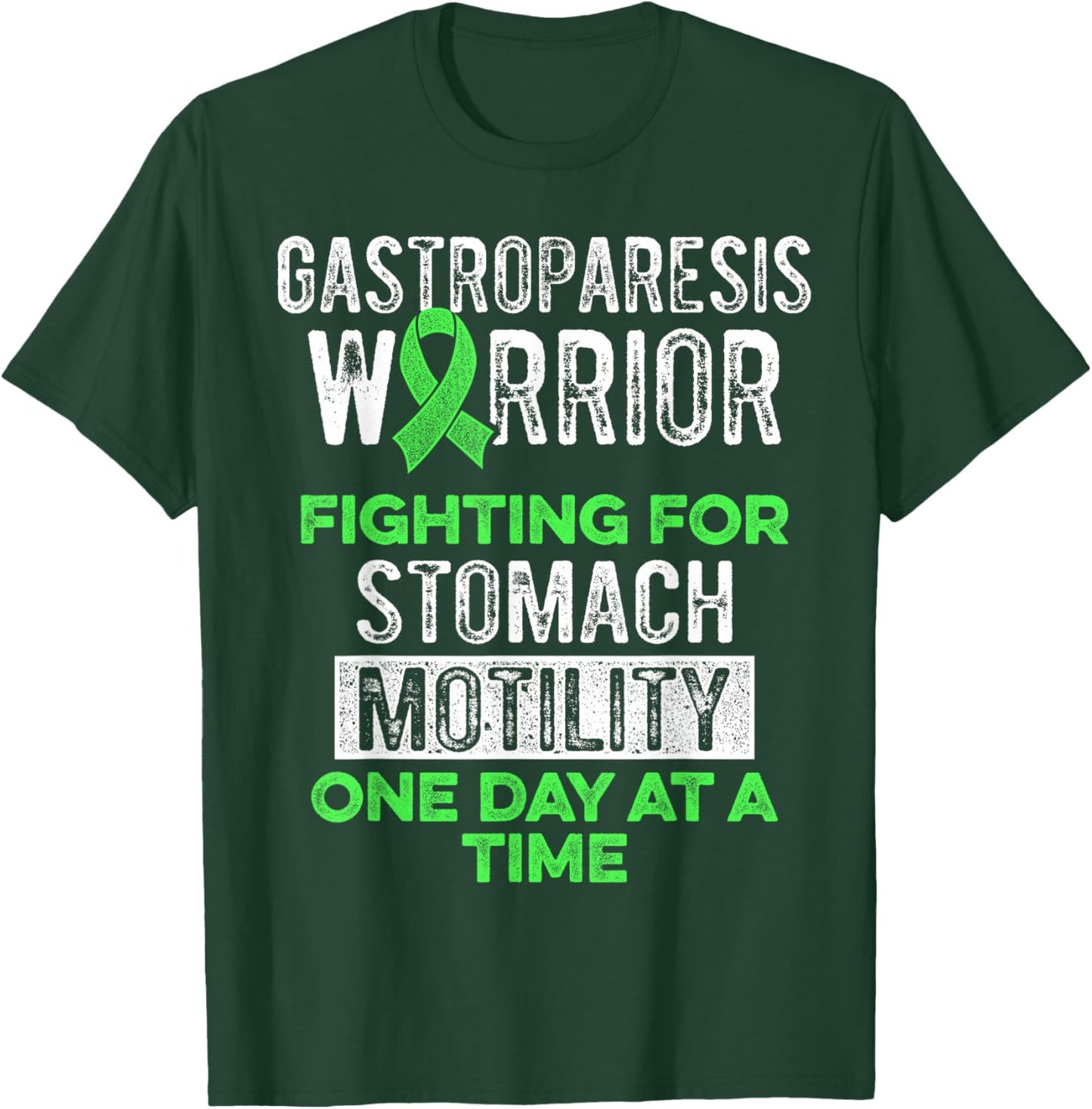 Gastroparesis Awareness Warrior Survivor T-Shirt - T-Shirt | Forest