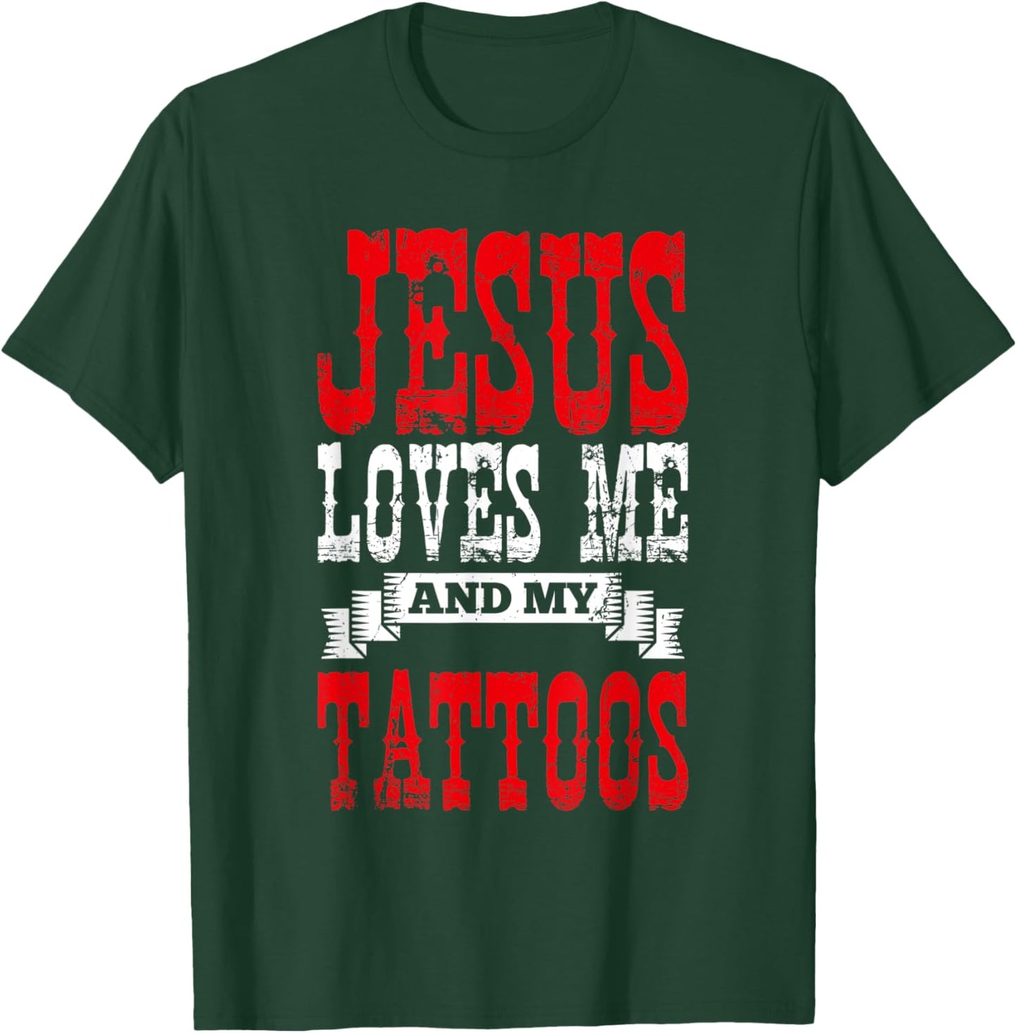Christian Tattoo Master Tatted Jesus Christ Devotee Tattoo T-Shirt - T-Shirt | Forest