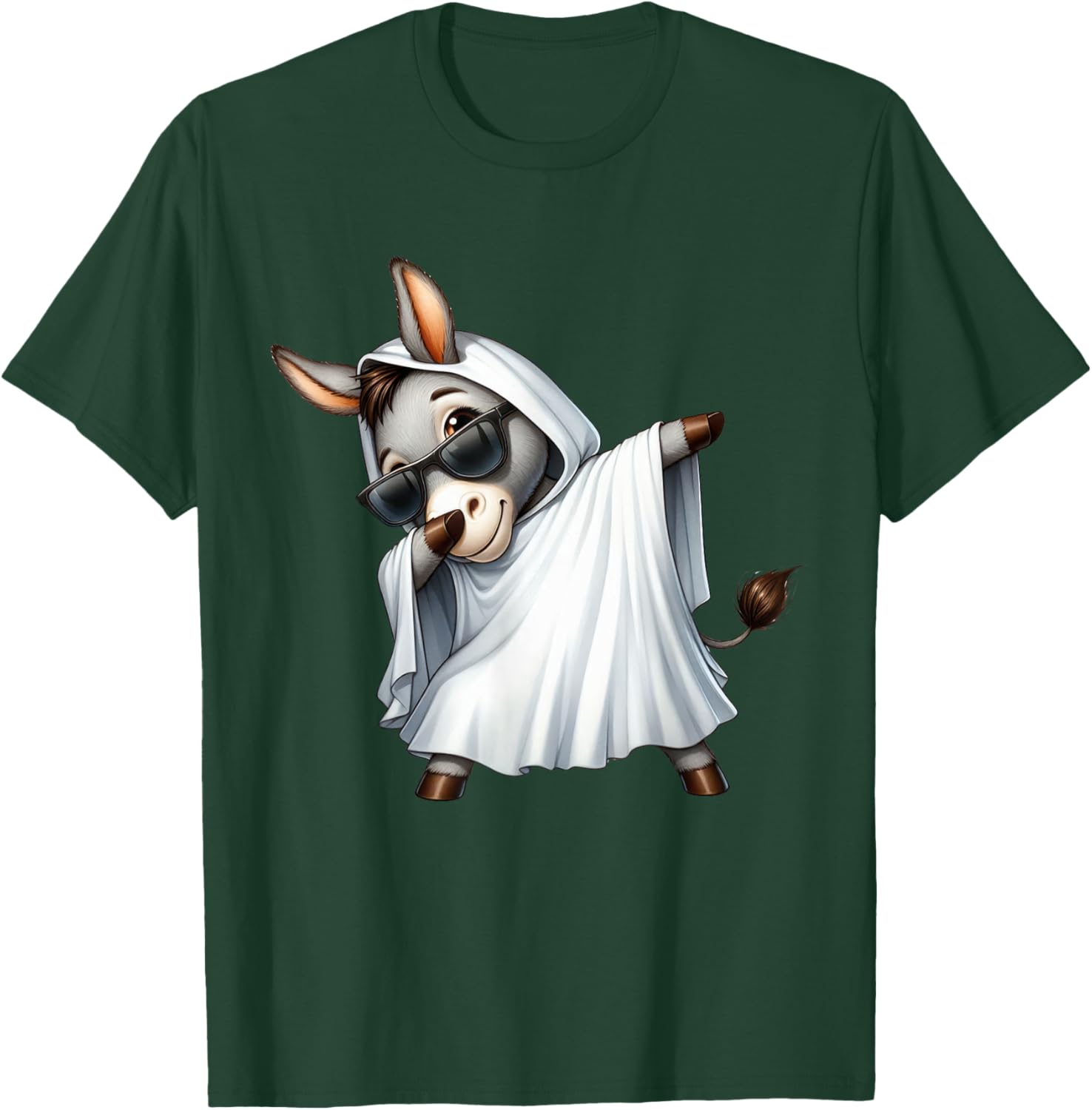Funny Ghost Donkey Halloween Animals Donkey Lover Spooky T-Shirt - T-Shirt | Forest