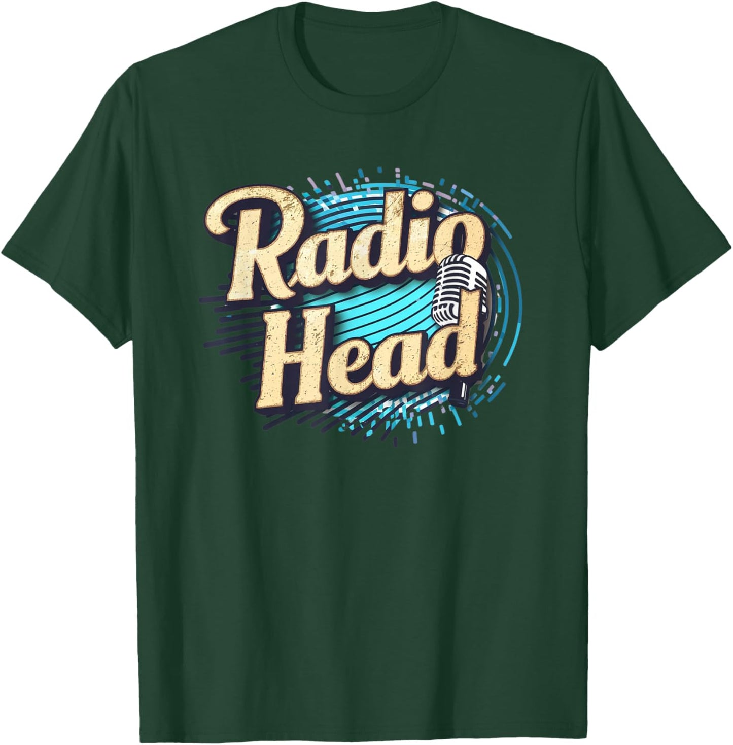 Retro Vintage Radio Head T-Shirt - T-Shirt | Forest