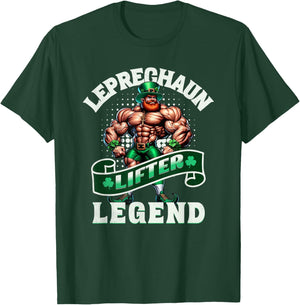 Leprechaun Lifter Legend Muscle Funny Irish Workout Gym T-Shirt - T-Shirt | Forest