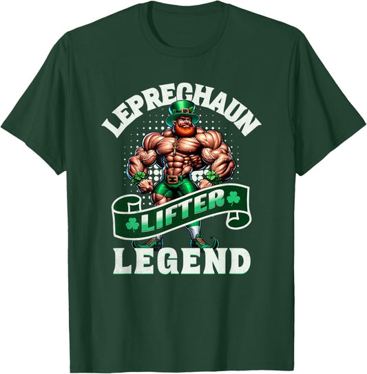 Leprechaun Lifter Legend Muscle Funny Irish Workout Gym T-Shirt - T-Shirt | Forest