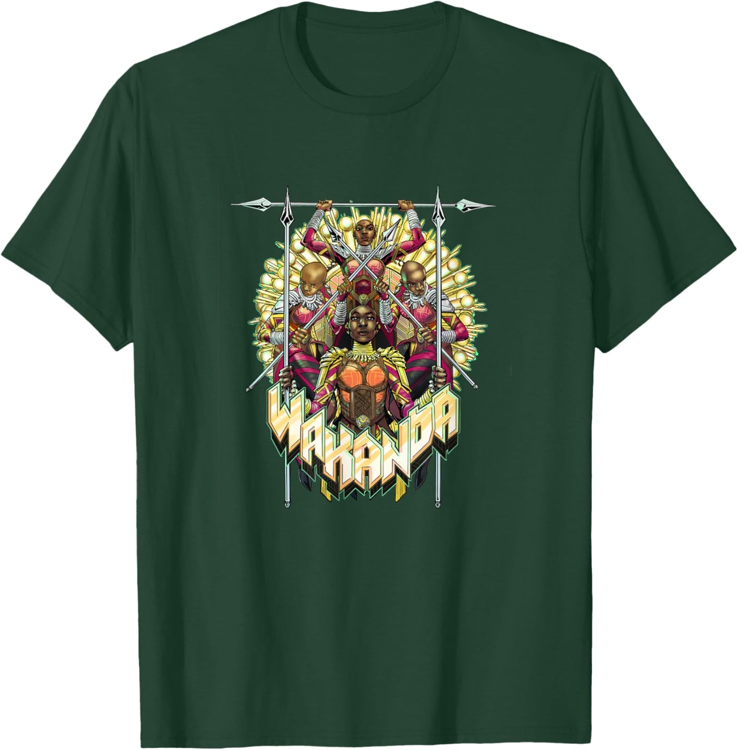 Marvel Comics Retro Classic Wakanda Dora Milaje Warriors T-Shirt - T-Shirt | Forest