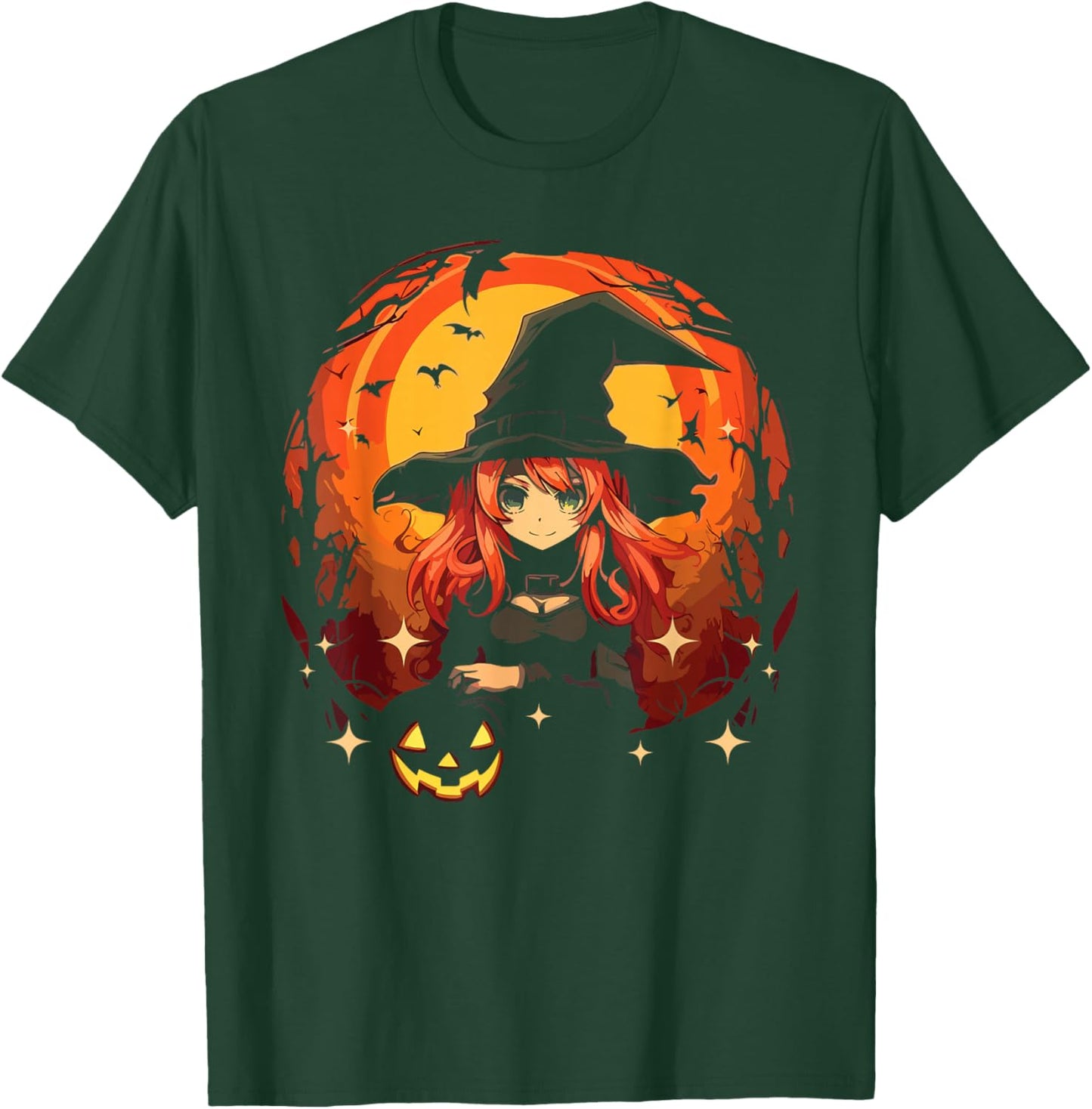 Anime Halloween Kawaii Trick Or Treat Spooky Manga Reader T-Shirt - T-Shirt | Forest