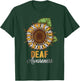 Deaf Awareness - Sunflower Gold and Silver Ribbon T-Shirt - T-Shirt | Forest