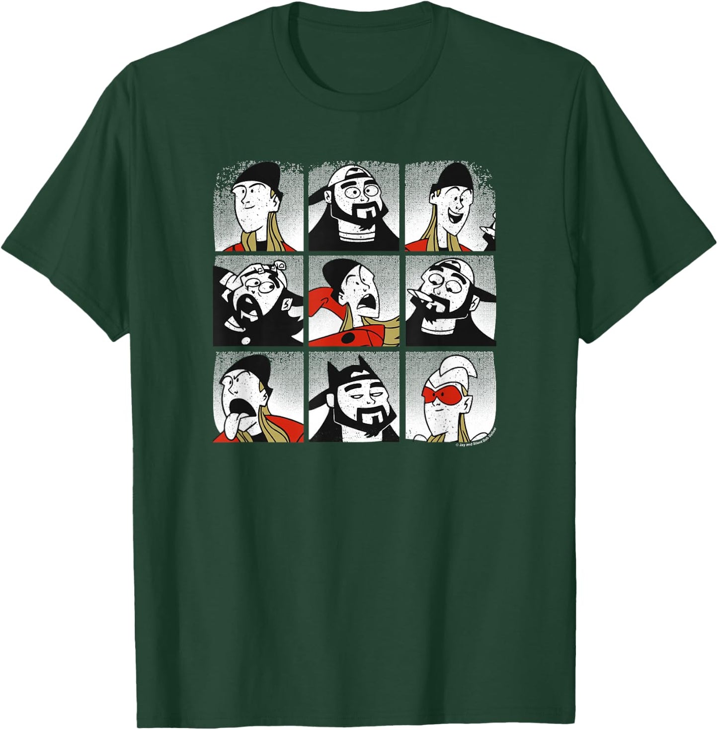 Clerks III Jay and Silent Bob Character Profile Box Up T-Shirt - T-Shirt | Forest