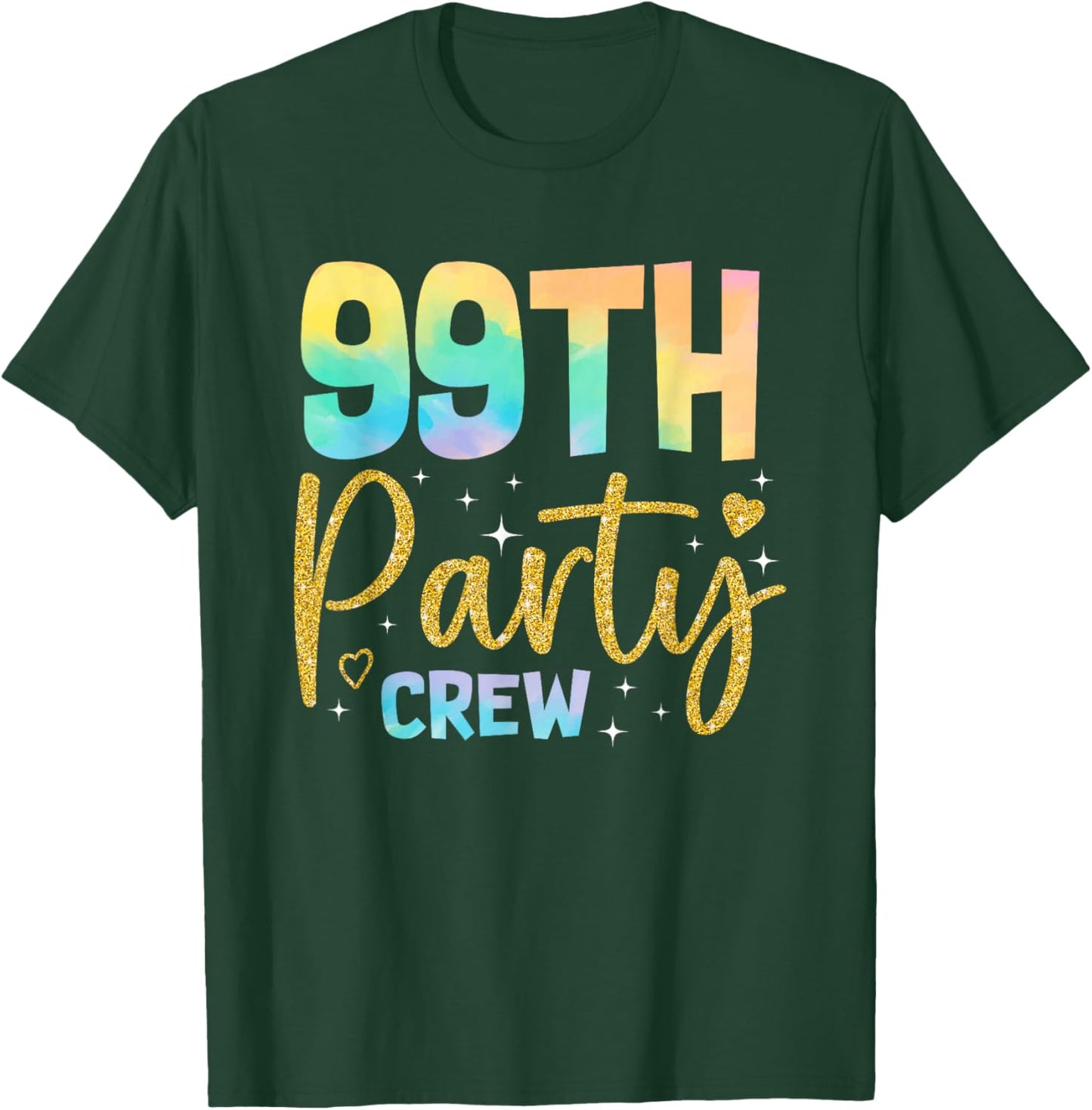 99th Party Crew 99 Years Old Birthday Party Family Matching T-Shirt - T-Shirt | Forest
