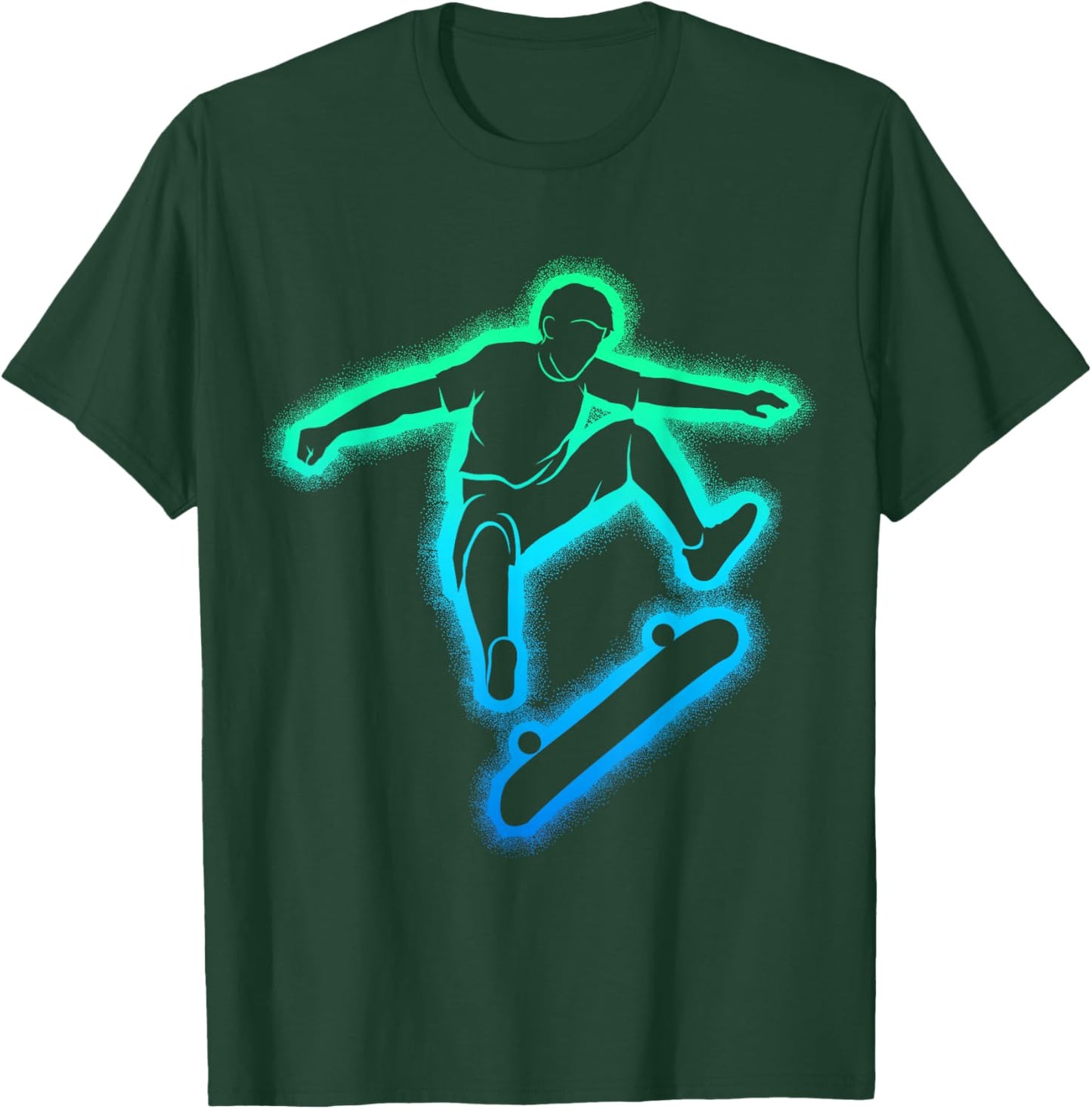 Skateboard Skateboarder Skater Boys Children T-Shirt - T-Shirt | Forest